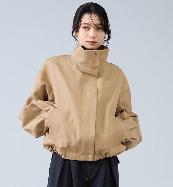 Liesse「スタンドカラーブルゾン　」|ブルゾン・スタジャン|ベージュ