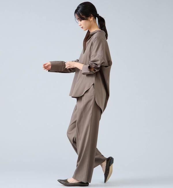 Liesse「バンドカラーロングシャツ」|シャツ・ブラウス|