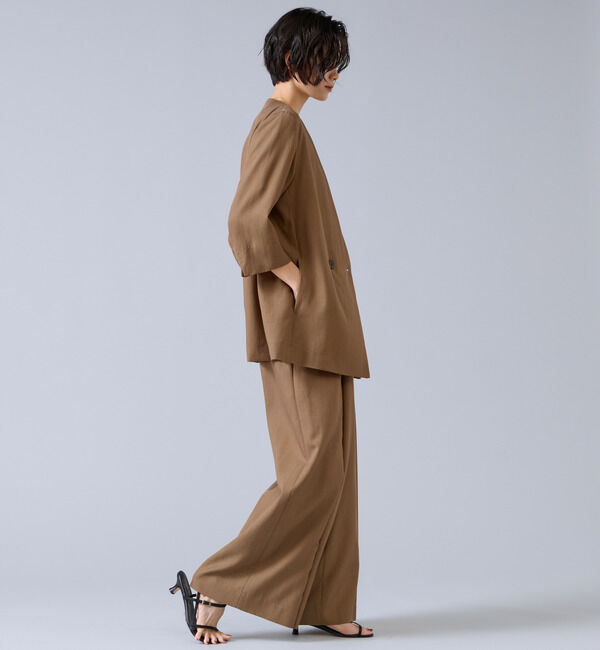 Liesse「テンセルナイロンタックワイドパンツ」|その他|