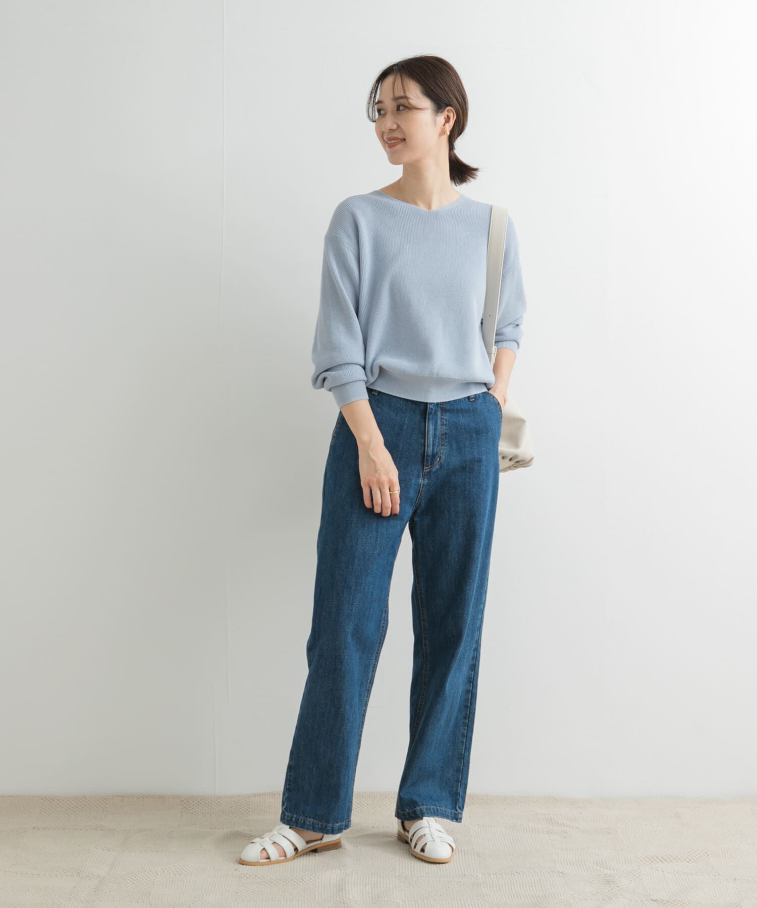 URBAN RESEARCH DOORS「デニムワイドパンツ」|デニム|