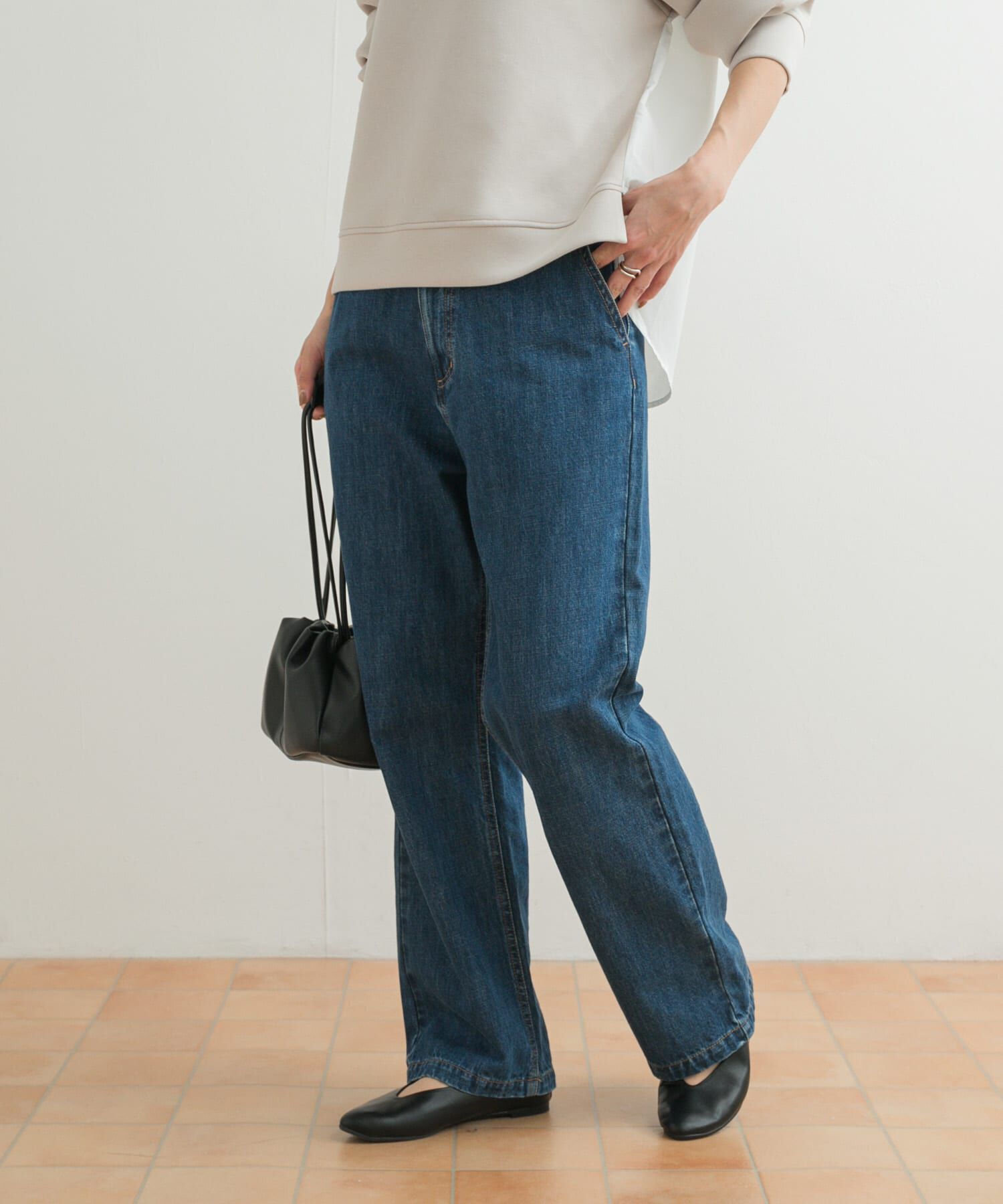 URBAN RESEARCH DOORS「デニムワイドパンツ」|デニム|