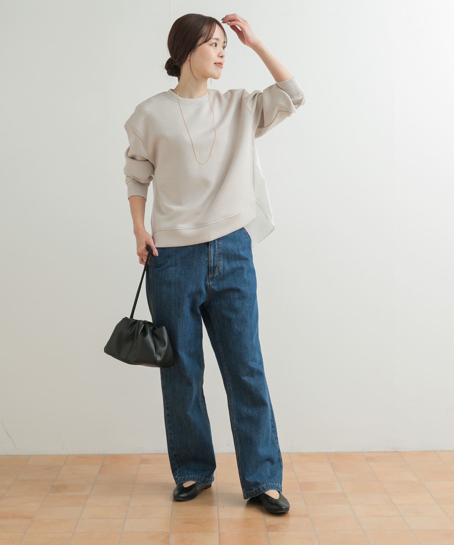 URBAN RESEARCH DOORS「デニムワイドパンツ」|デニム|