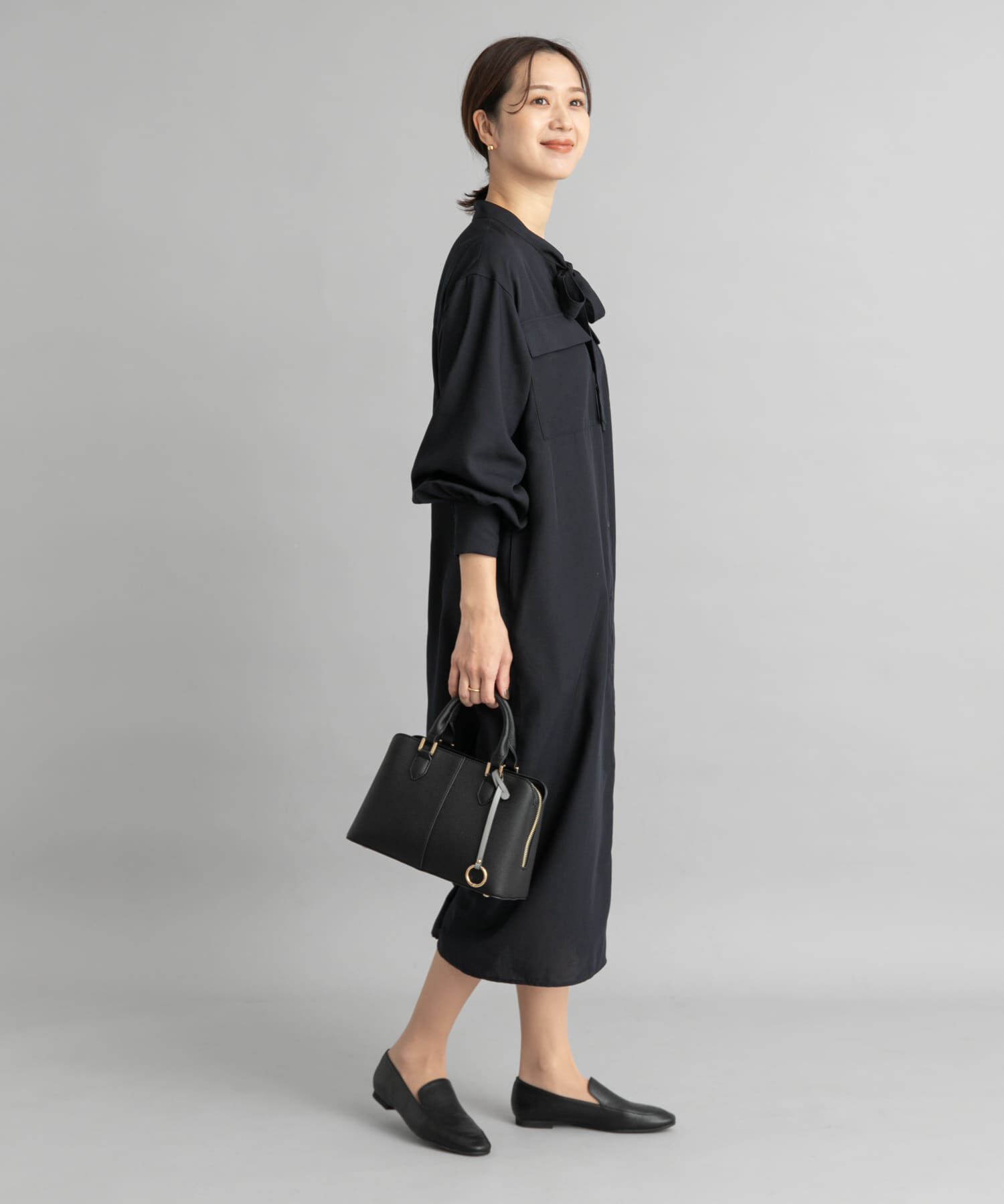 URBAN RESEARCH DOORS「ボウタイワークシャツワンピース」|ワンピース|