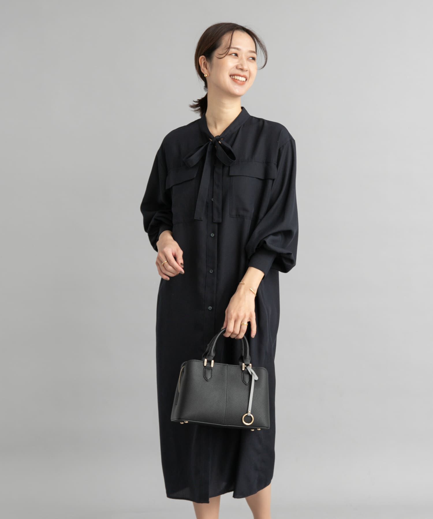 URBAN RESEARCH DOORS「ボウタイワークシャツワンピース」|ワンピース|