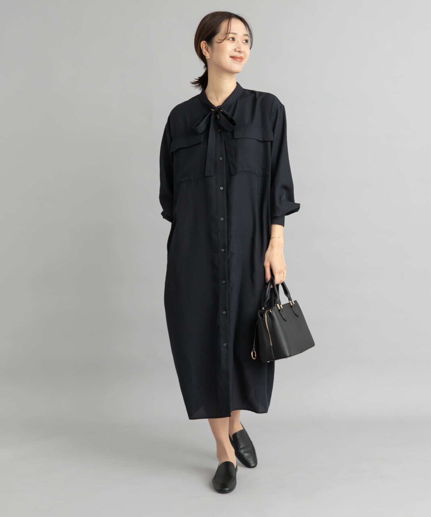 URBAN RESEARCH DOORS「ボウタイワークシャツワンピース」|ワンピース|