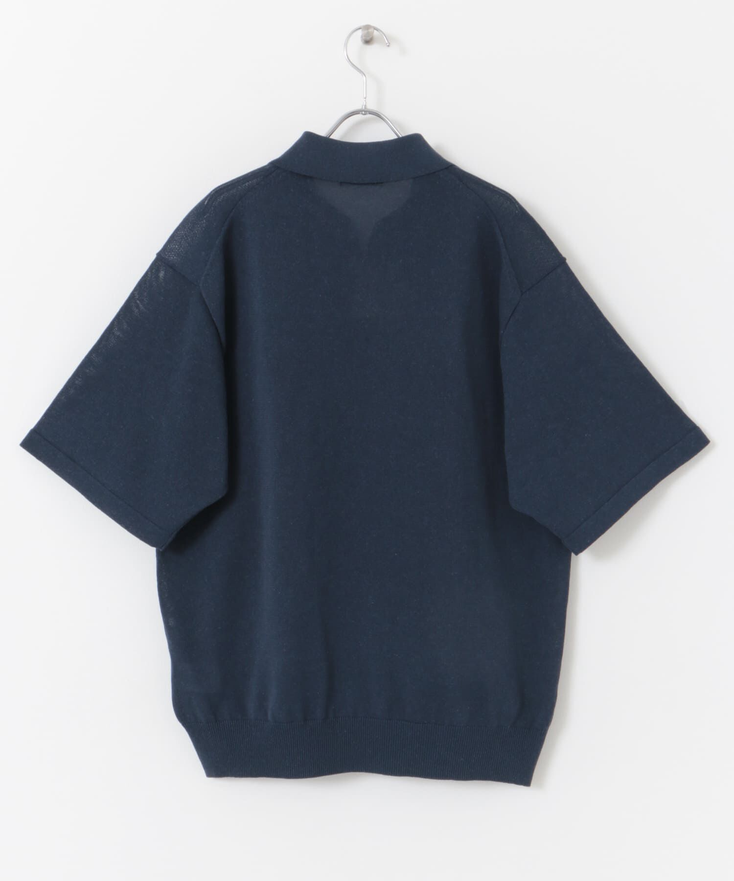 URBAN RESEARCH DOORS「リネン混ハイゲージ スキッパーニットポロシャツ」|ポロシャツ|
