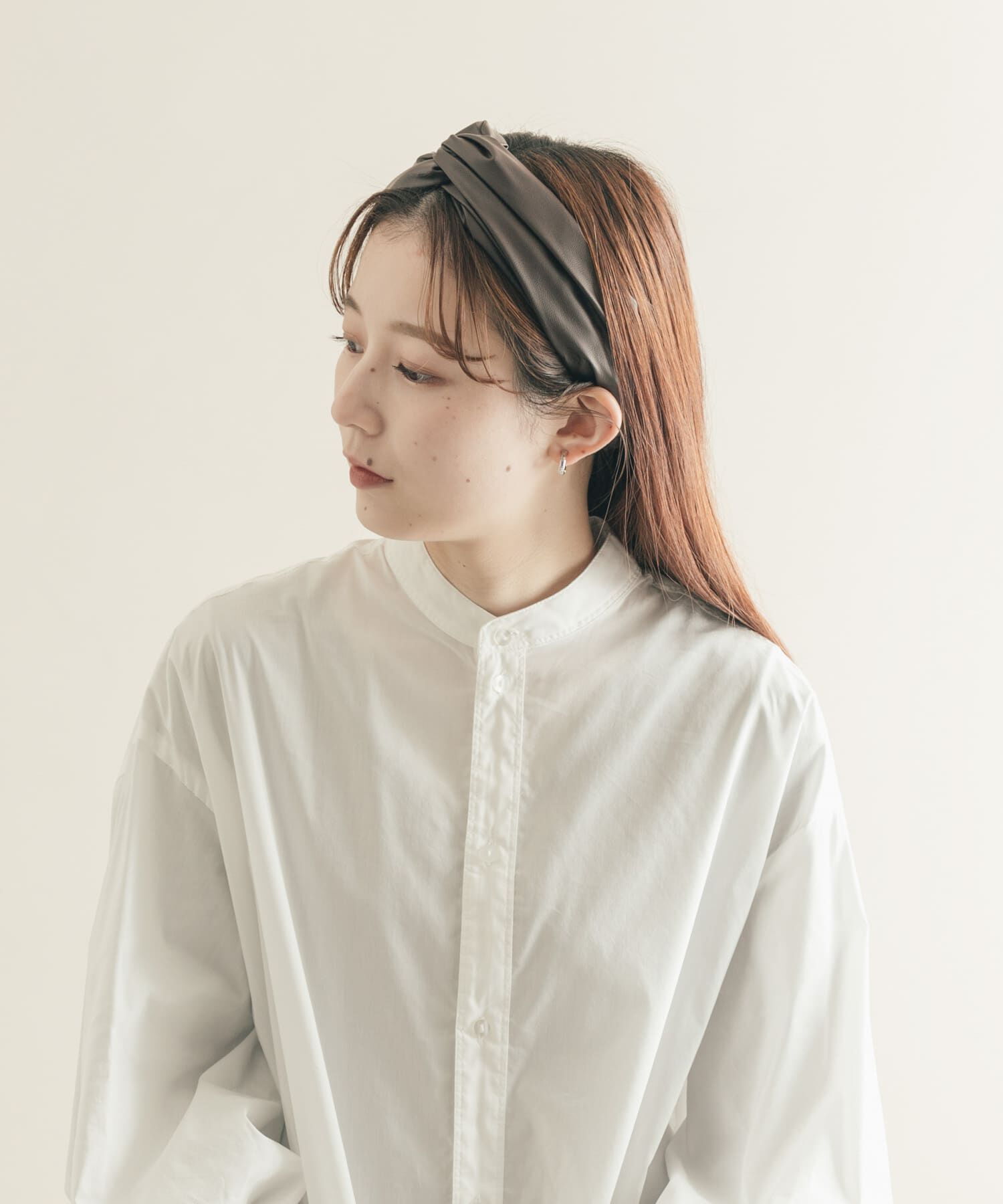 SMELLY「エコレザーワイヤーヘアターバン」|ヘアバンド|