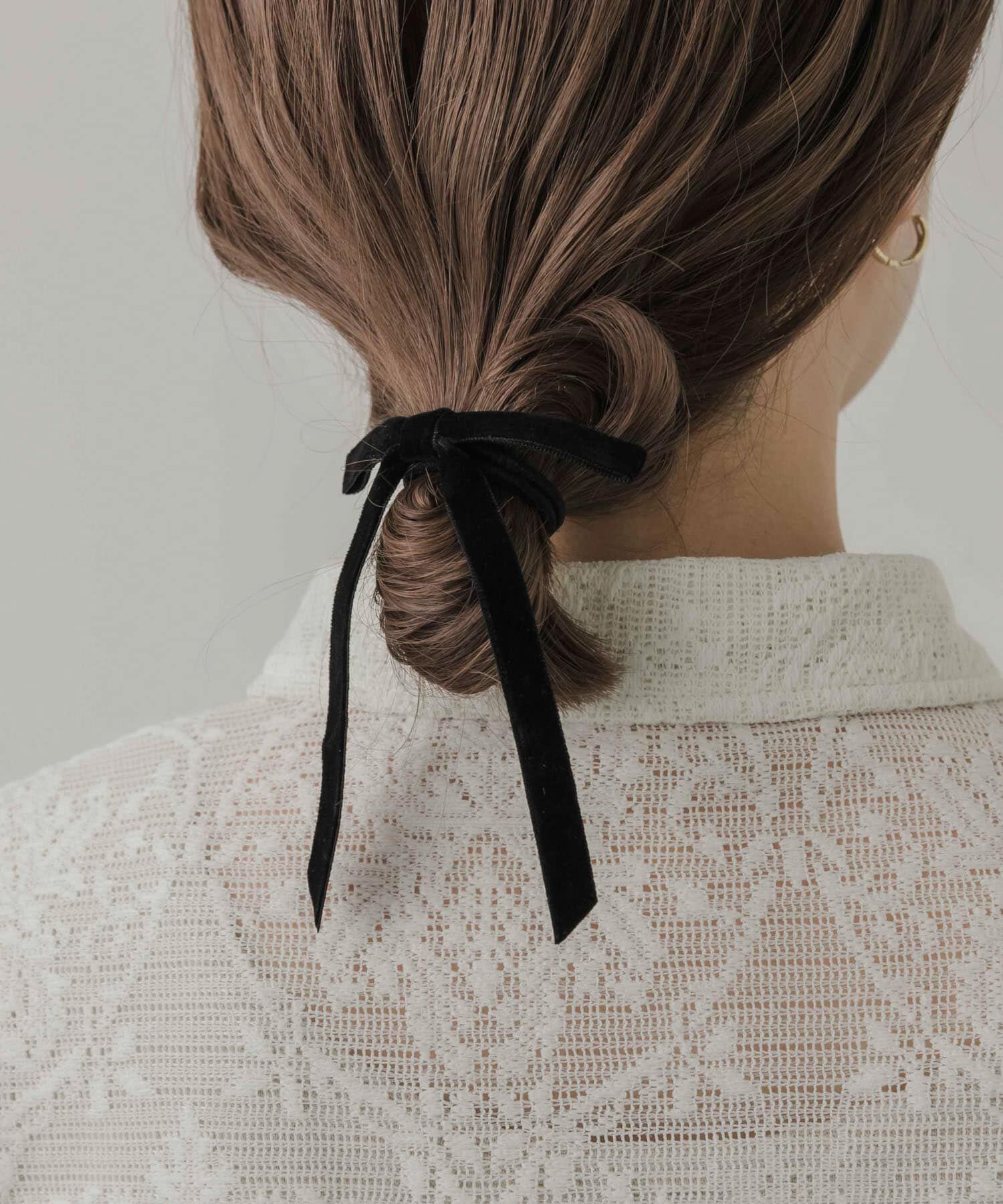 SMELLY「ベロアリボンポニー」|ヘアゴム・シュシュ|