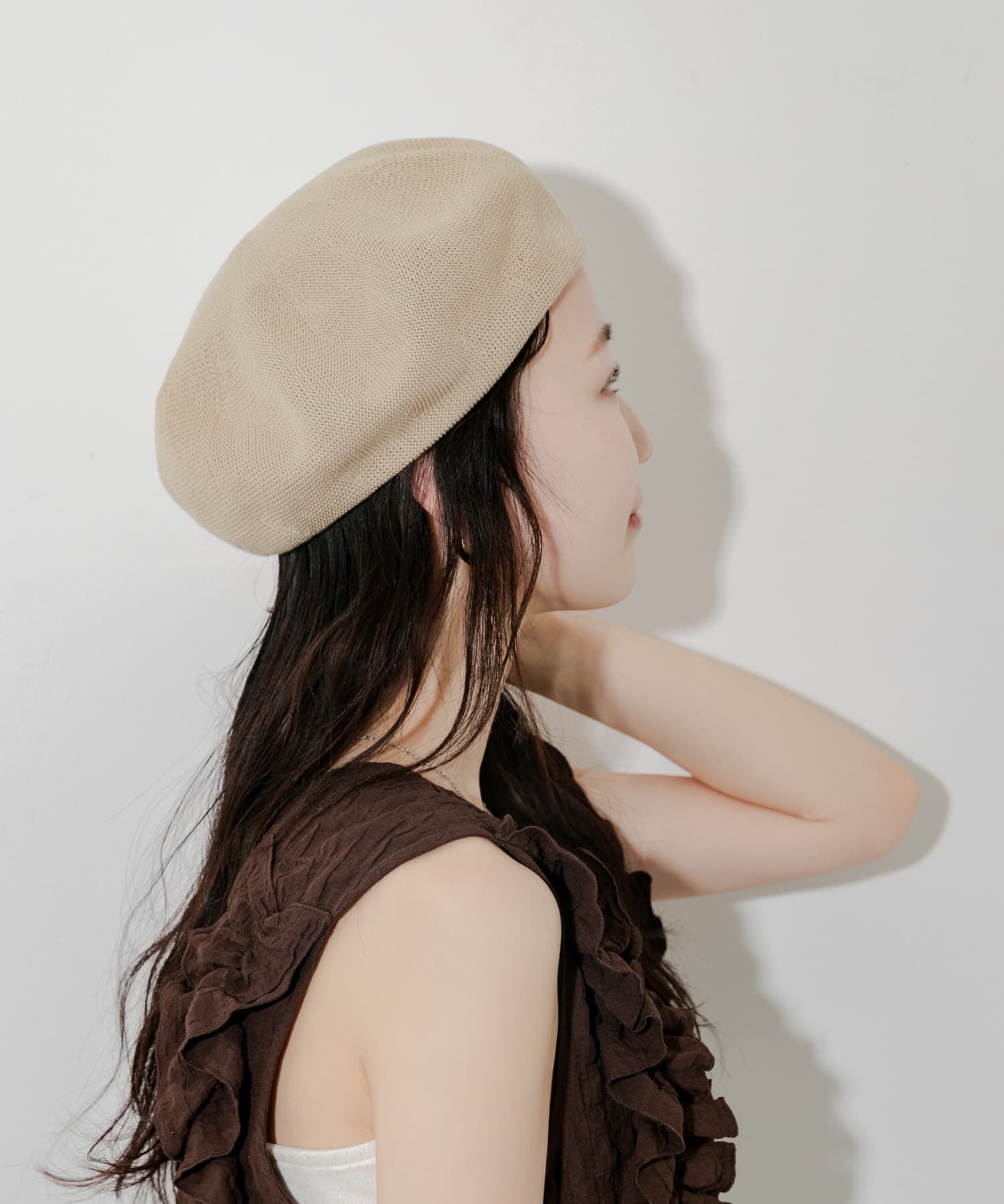 SMELLY「リネンミックスベレー」|ハンチング・ベレー帽|