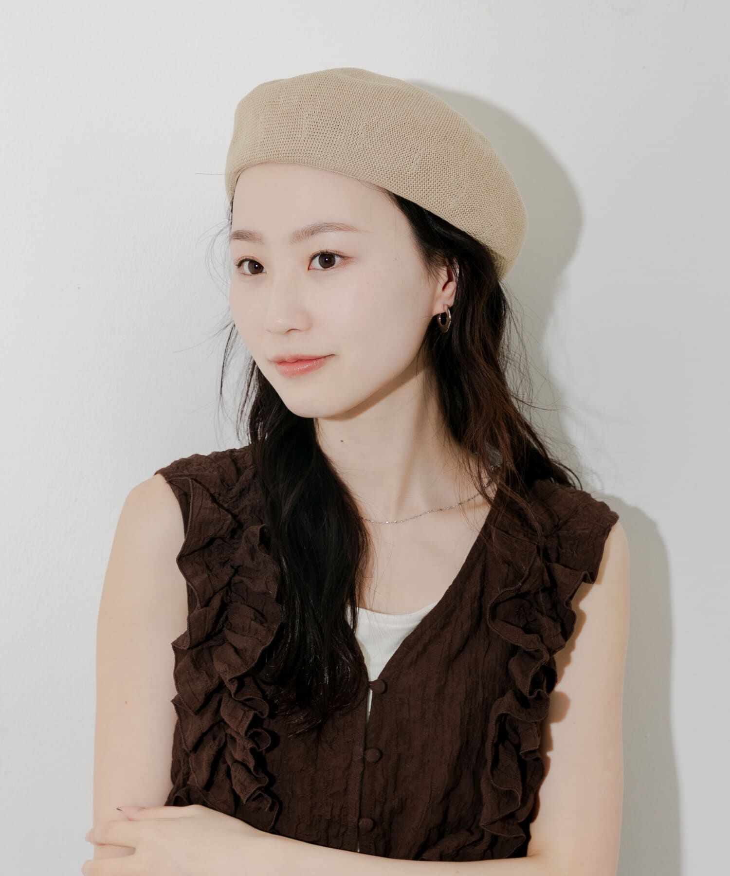 SMELLY「リネンミックスベレー」|ハンチング・ベレー帽|