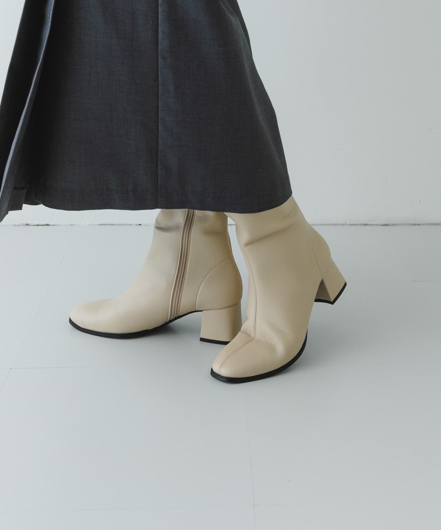 RODE SKO「『MADE IN JAPAN』5.5センチスクエアトゥロングブーツ」|ショートブーツ|