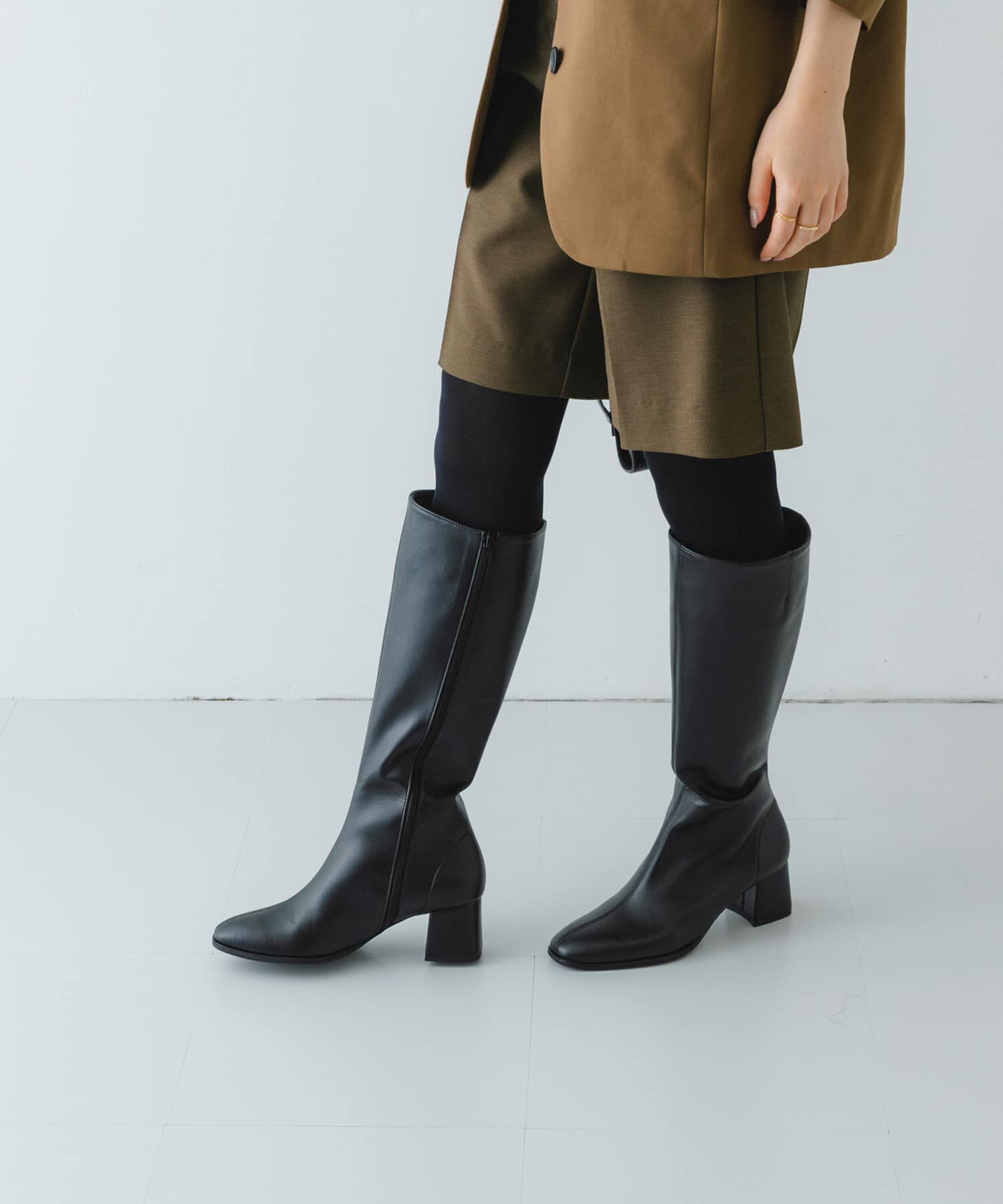 RODE SKO「『MADE IN JAPAN』5.5センチスクエアトゥロングブーツ」|ショートブーツ|