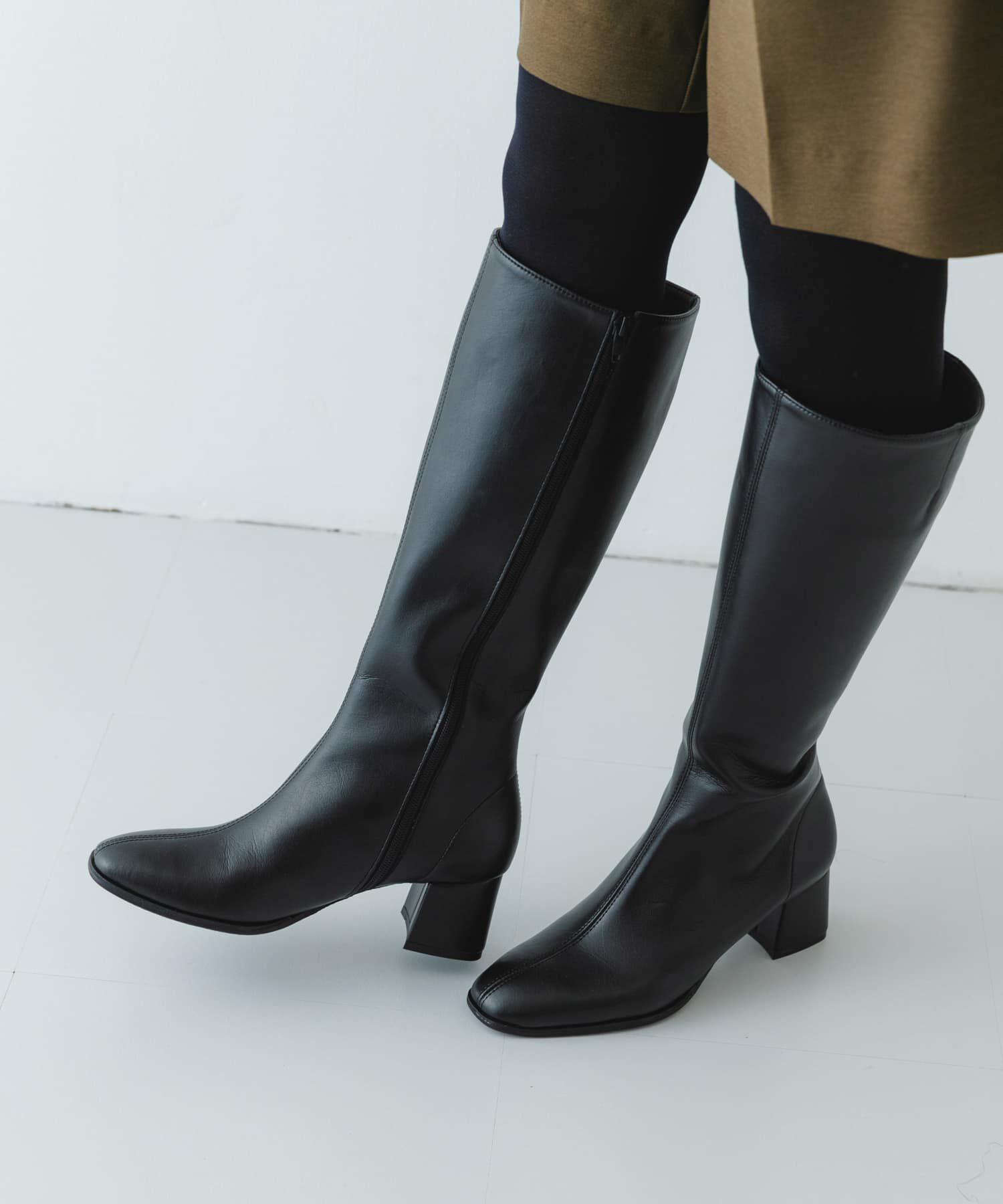 RODE SKO「『MADE IN JAPAN』5.5センチスクエアトゥロングブーツ」|ショートブーツ|