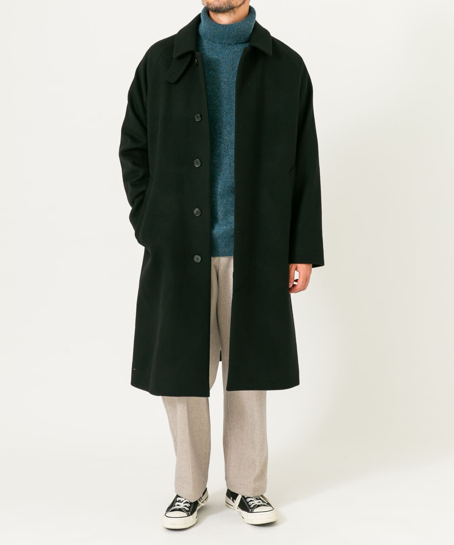 URBAN RESEARCH ROSSO「スーパー100 オーバーバルマカンコート」|ステンカラーコート|