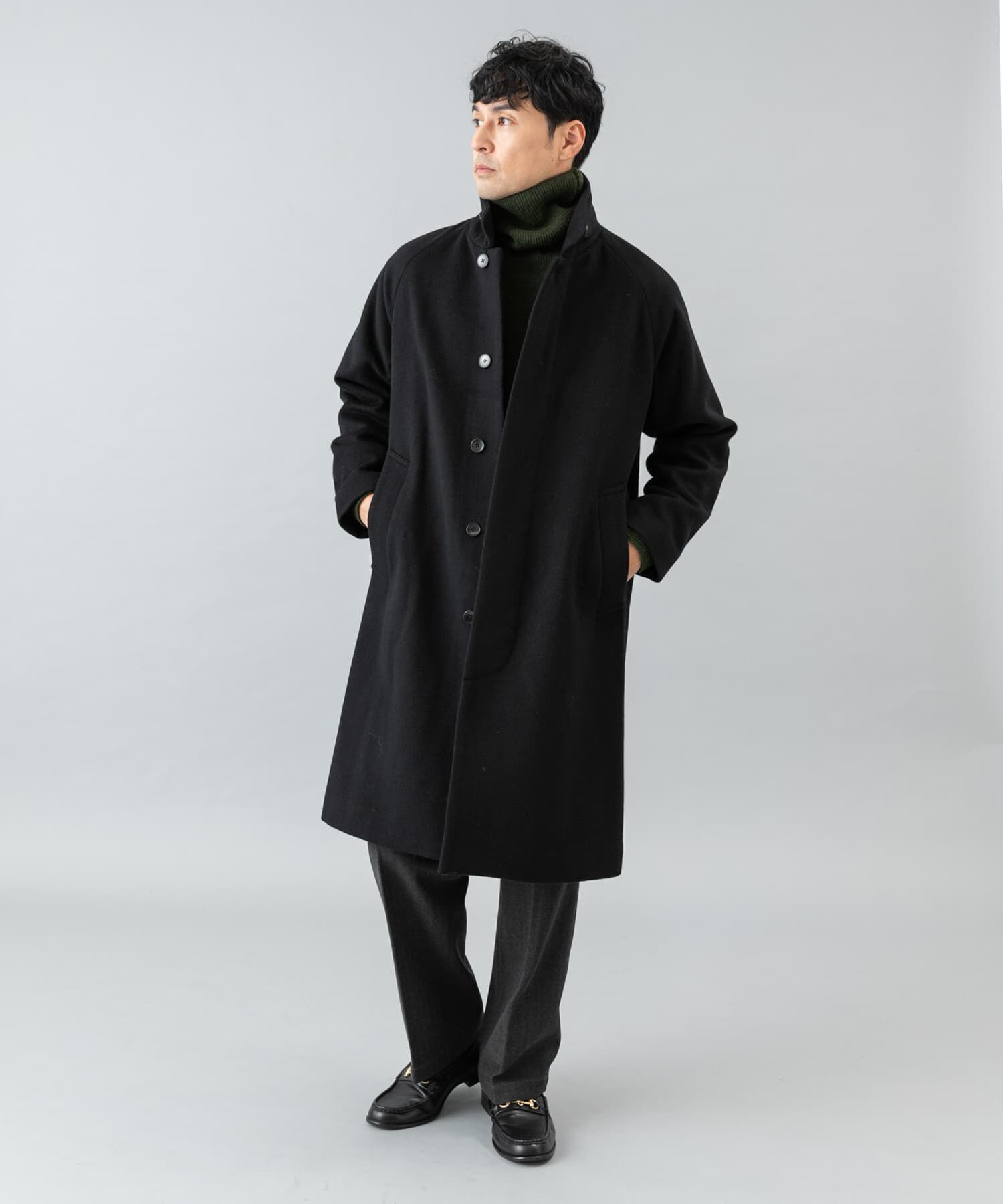 URBAN RESEARCH ROSSO「スーパー100 オーバーバルマカンコート」|ステンカラーコート|