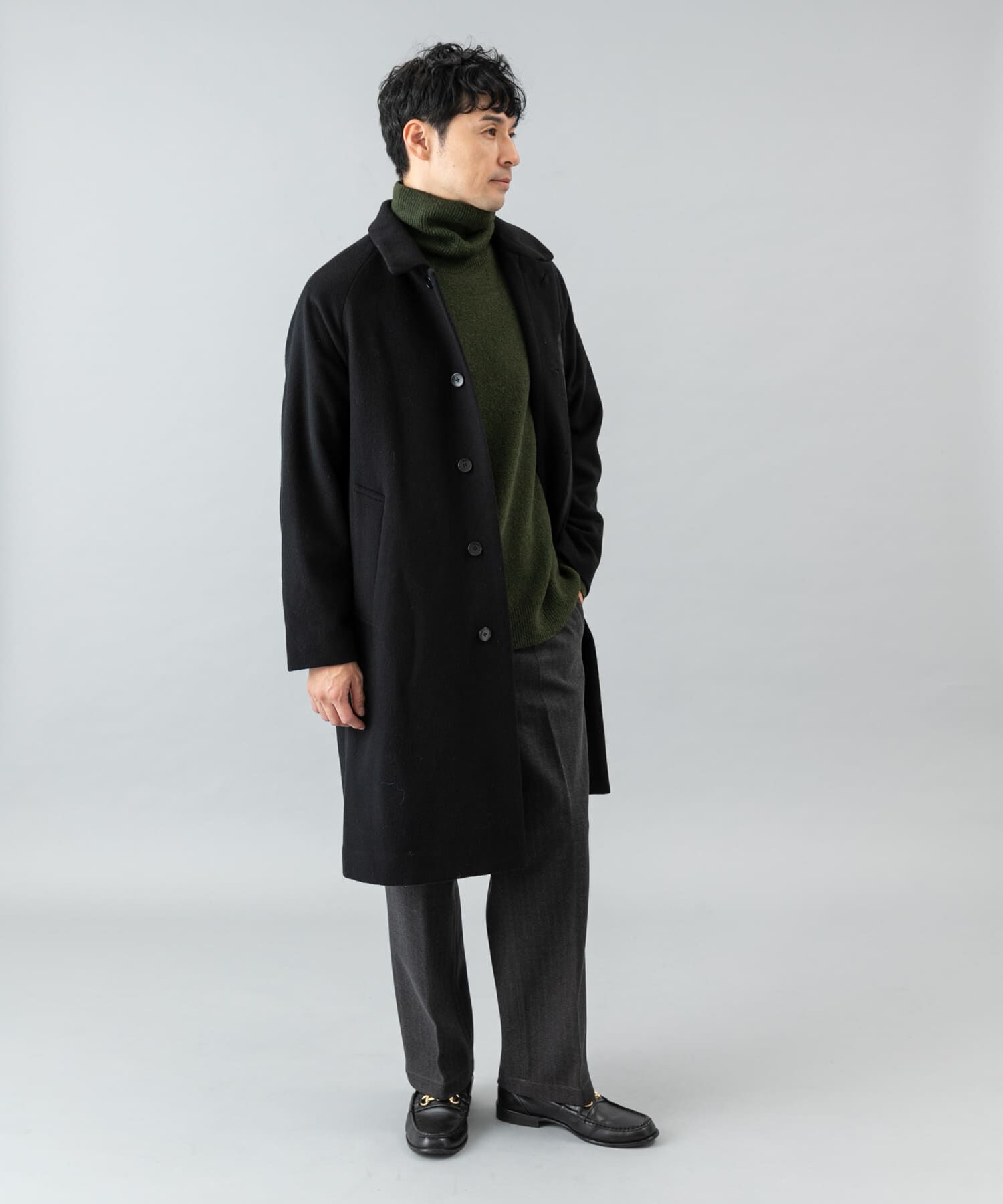 URBAN RESEARCH ROSSO「スーパー100 オーバーバルマカンコート」|ステンカラーコート|