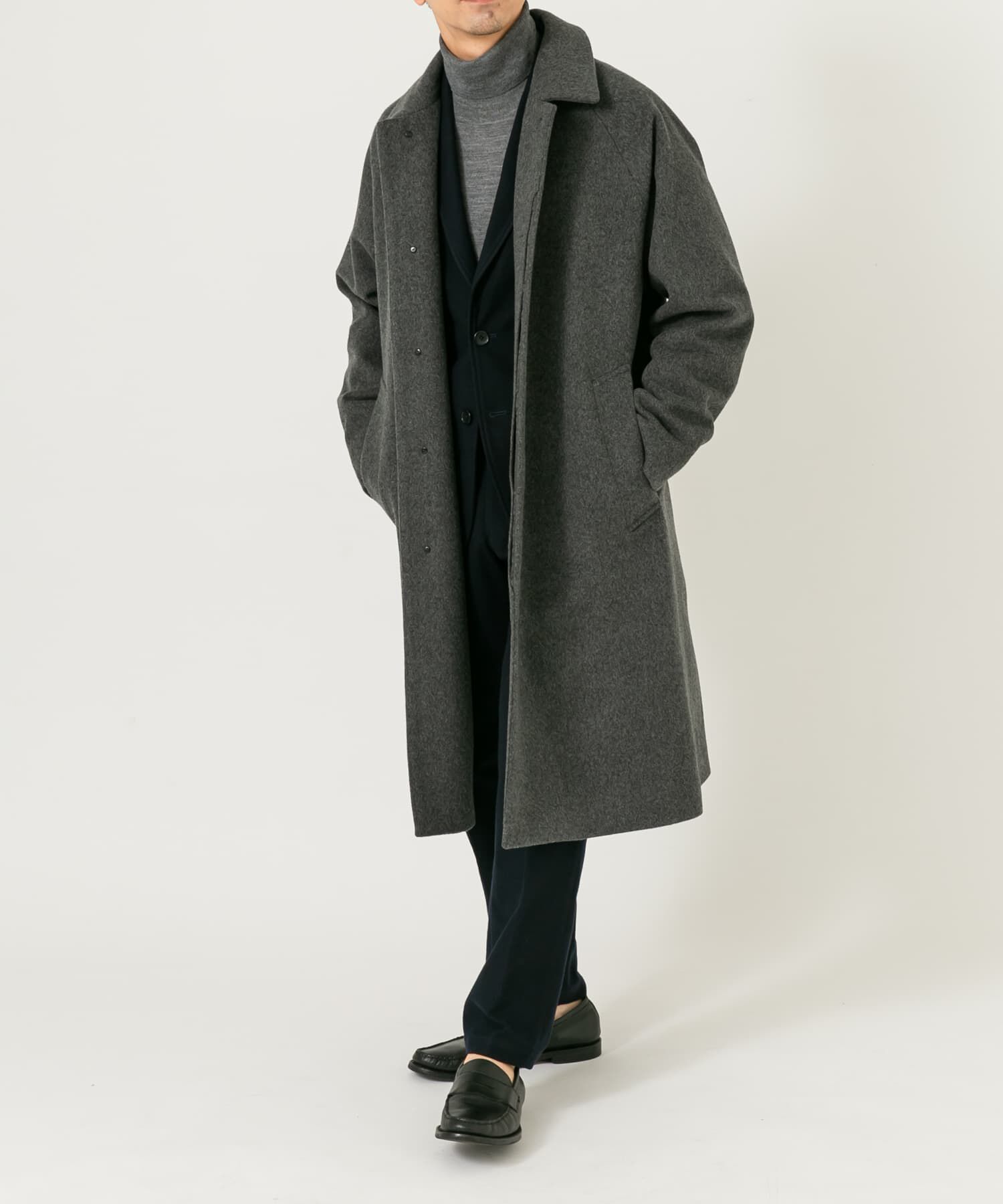 URBAN RESEARCH ROSSO「スーパー100 オーバーバルマカンコート」|ステンカラーコート|