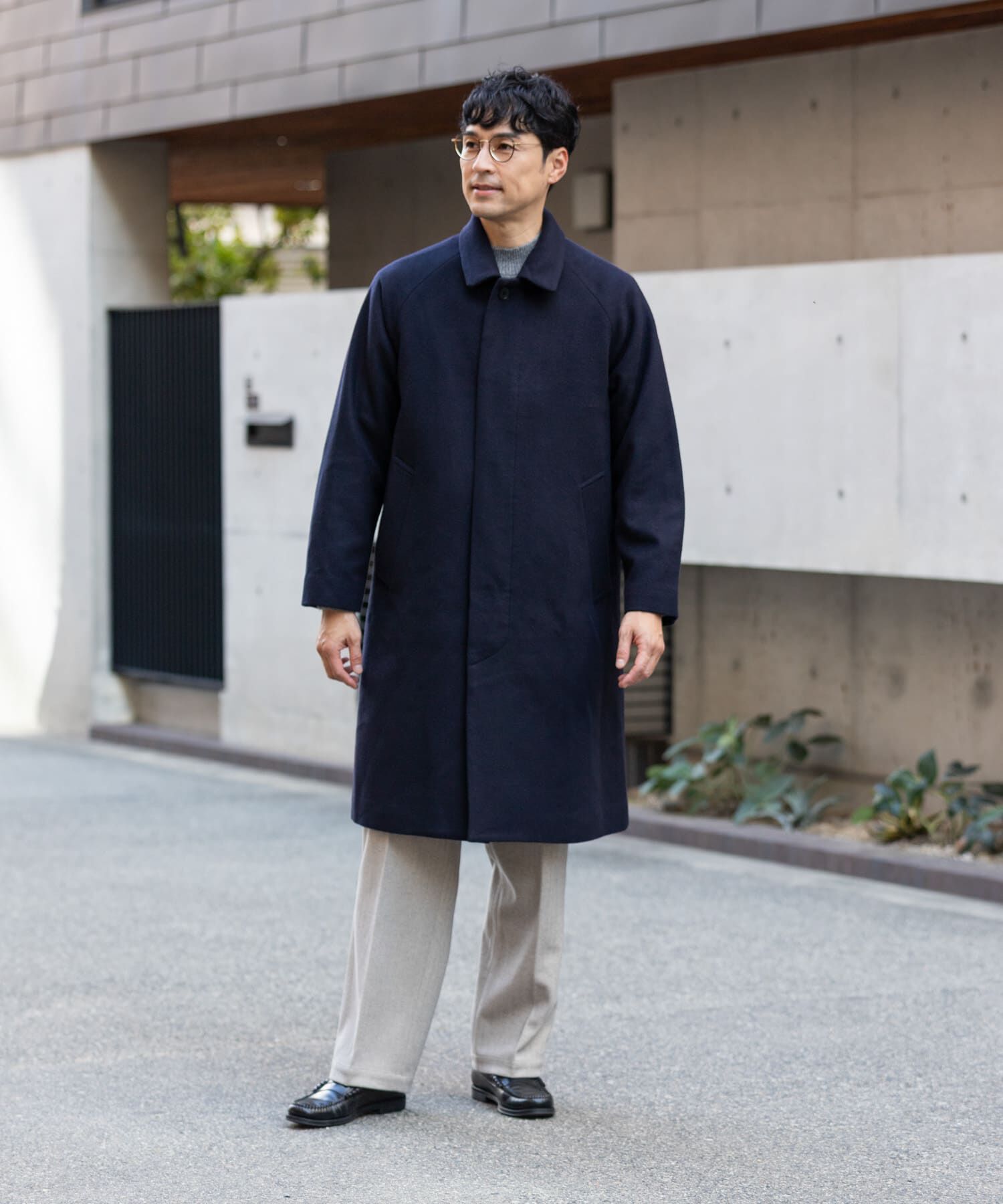 URBAN RESEARCH ROSSO「スーパー100 オーバーバルマカンコート」|ステンカラーコート|