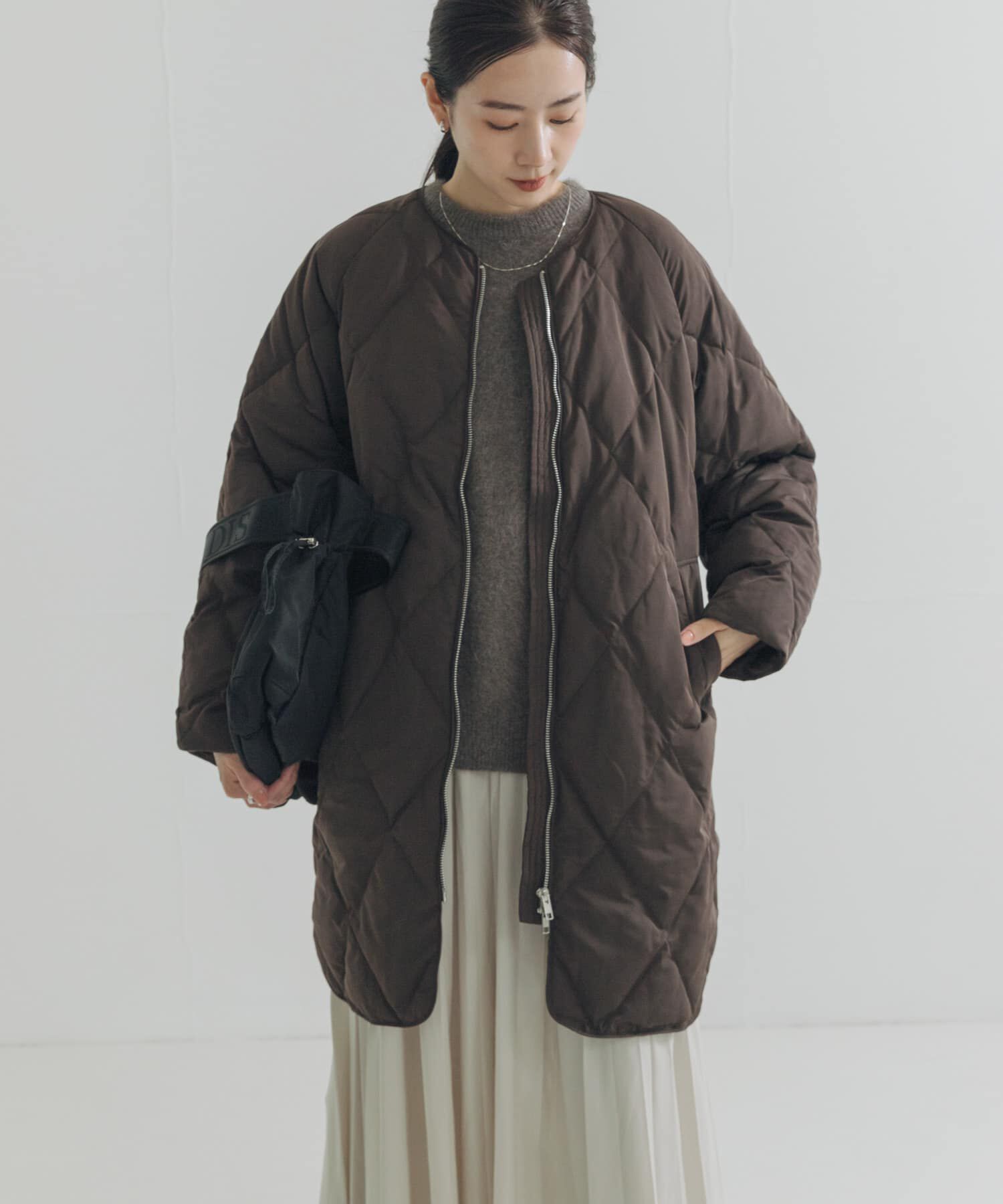 URBAN RESEARCH「『Sサイズ/WEB限定』コクーンキルティングロングダウン」|ダウン|