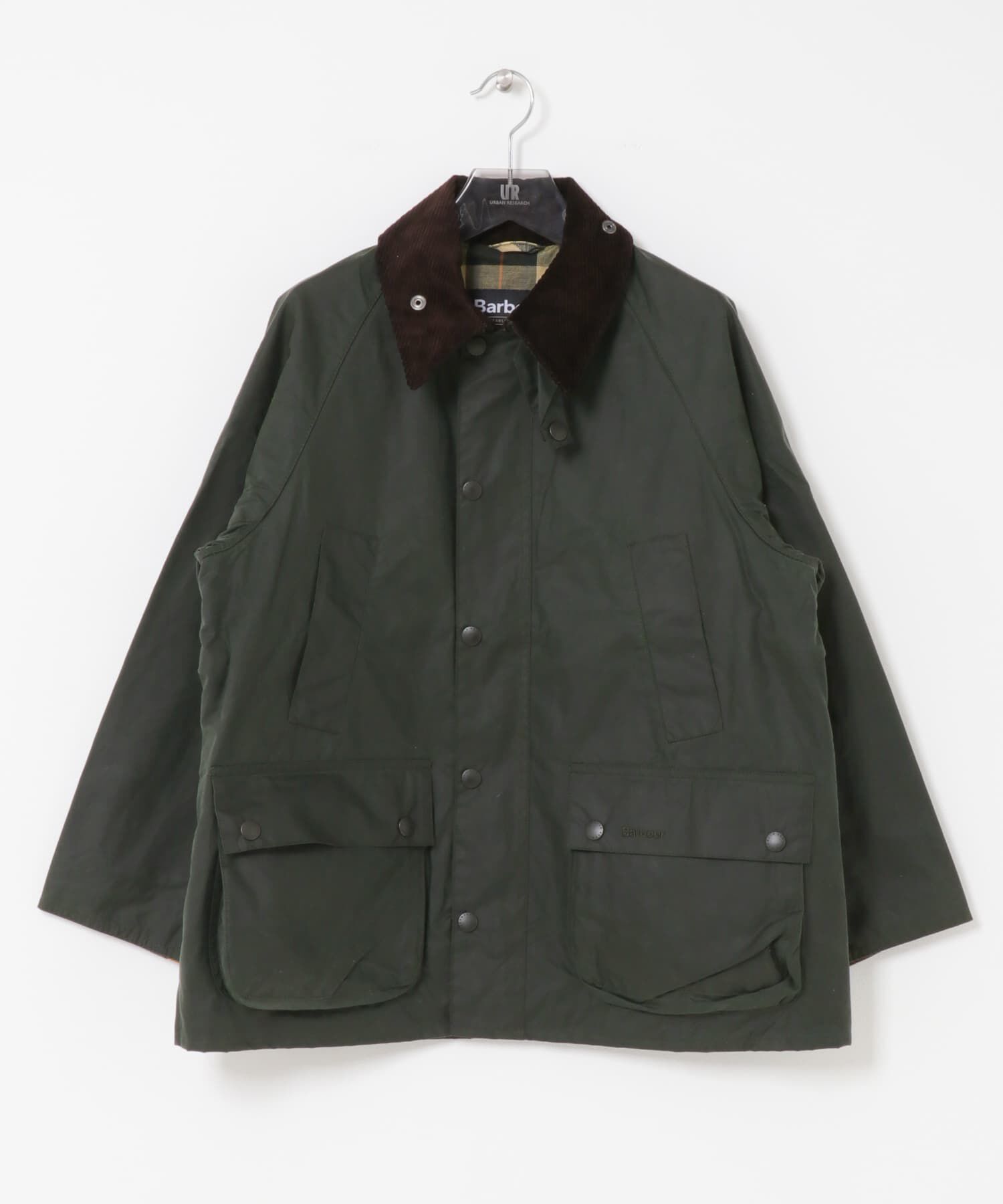 URBAN RESEARCH「Barbour　OS BEDALE WAX JACKET」|ノーカラーコート|グリーン系その他