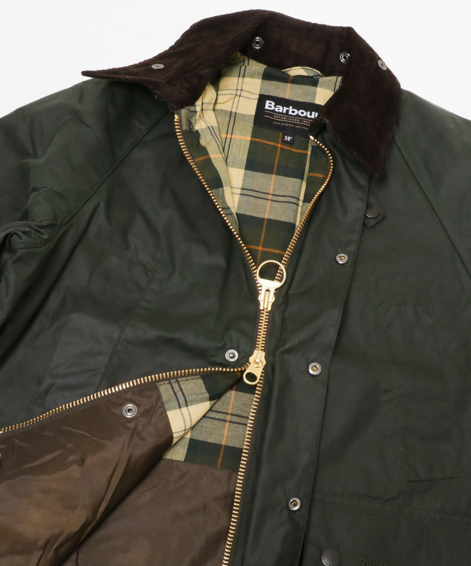 URBAN RESEARCH「Barbour　OS BEDALE WAX JACKET」|ノーカラーコート|