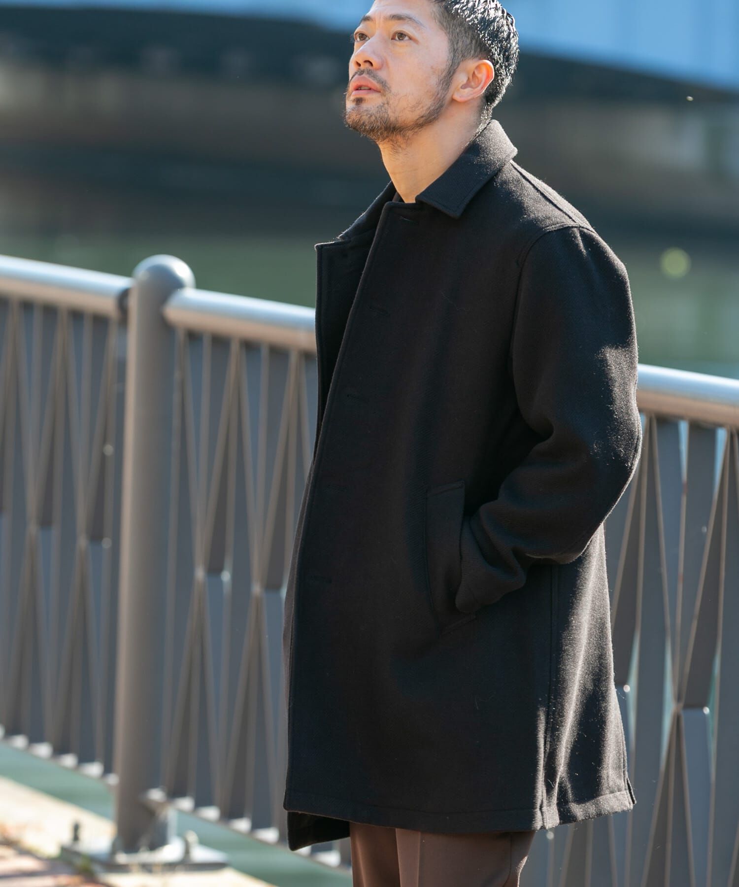 URBAN RESEARCH ROSSO「『XLサイズあり』light meltonステンカラーコート」|ステンカラーコート|