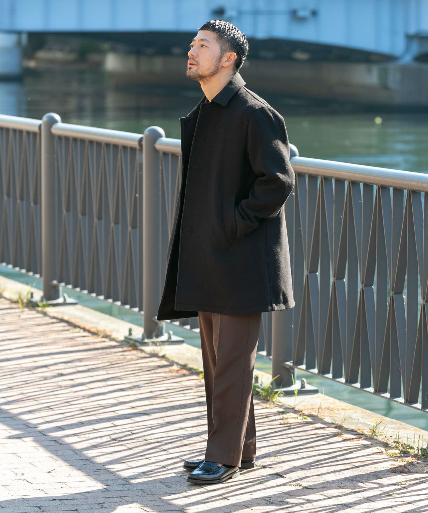 URBAN RESEARCH ROSSO「『XLサイズあり』light meltonステンカラーコート」|ステンカラーコート|