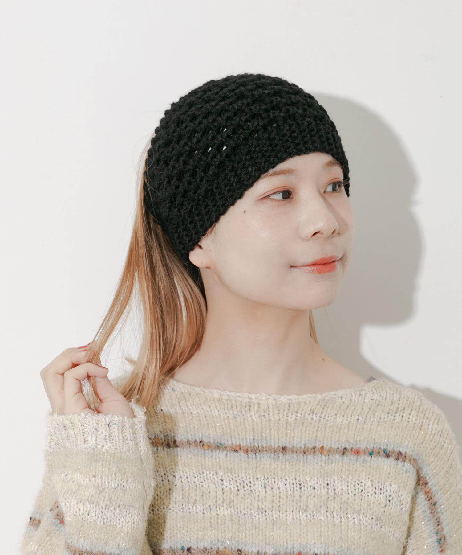 SMELLY「ワイドニットヘアバンド」|ヘアバンド|