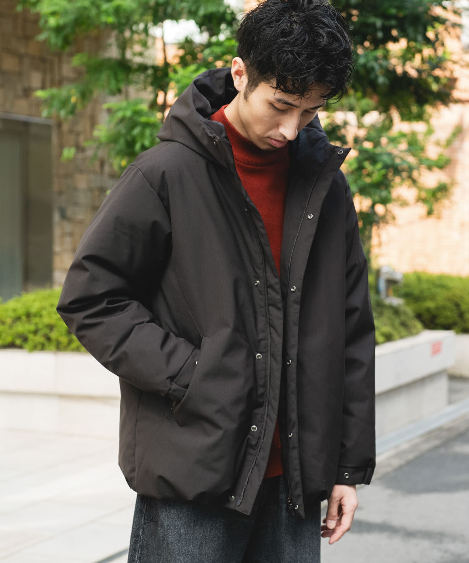 URBAN RESEARCH DOORS「ウールブレンドラミネートダウンパーカー」|ダウン|