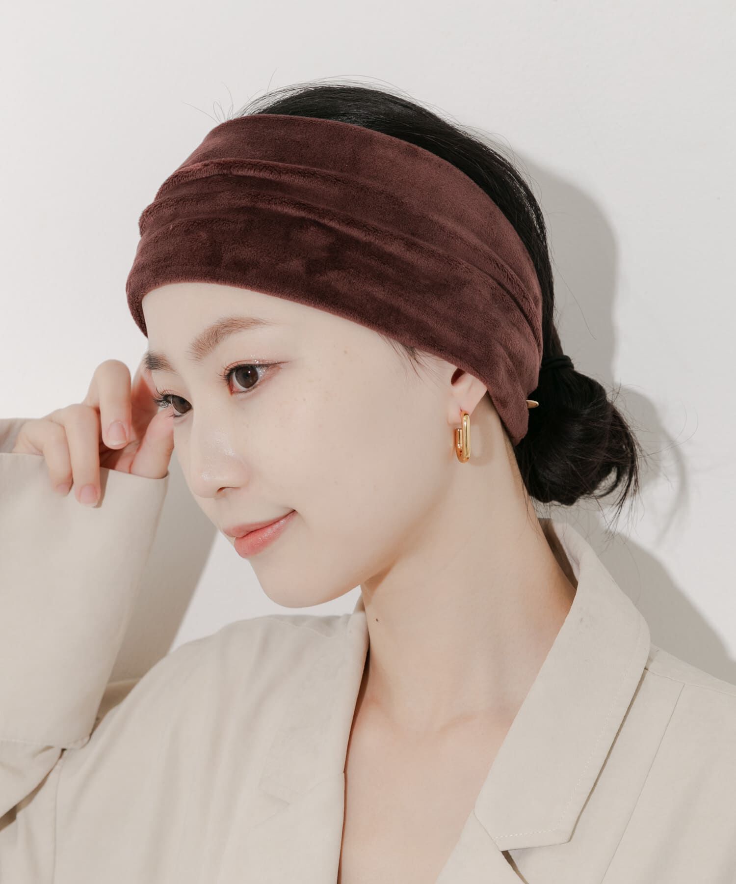 SMELLY「ベロアワイドヘアバンド」|ヘアバンド|