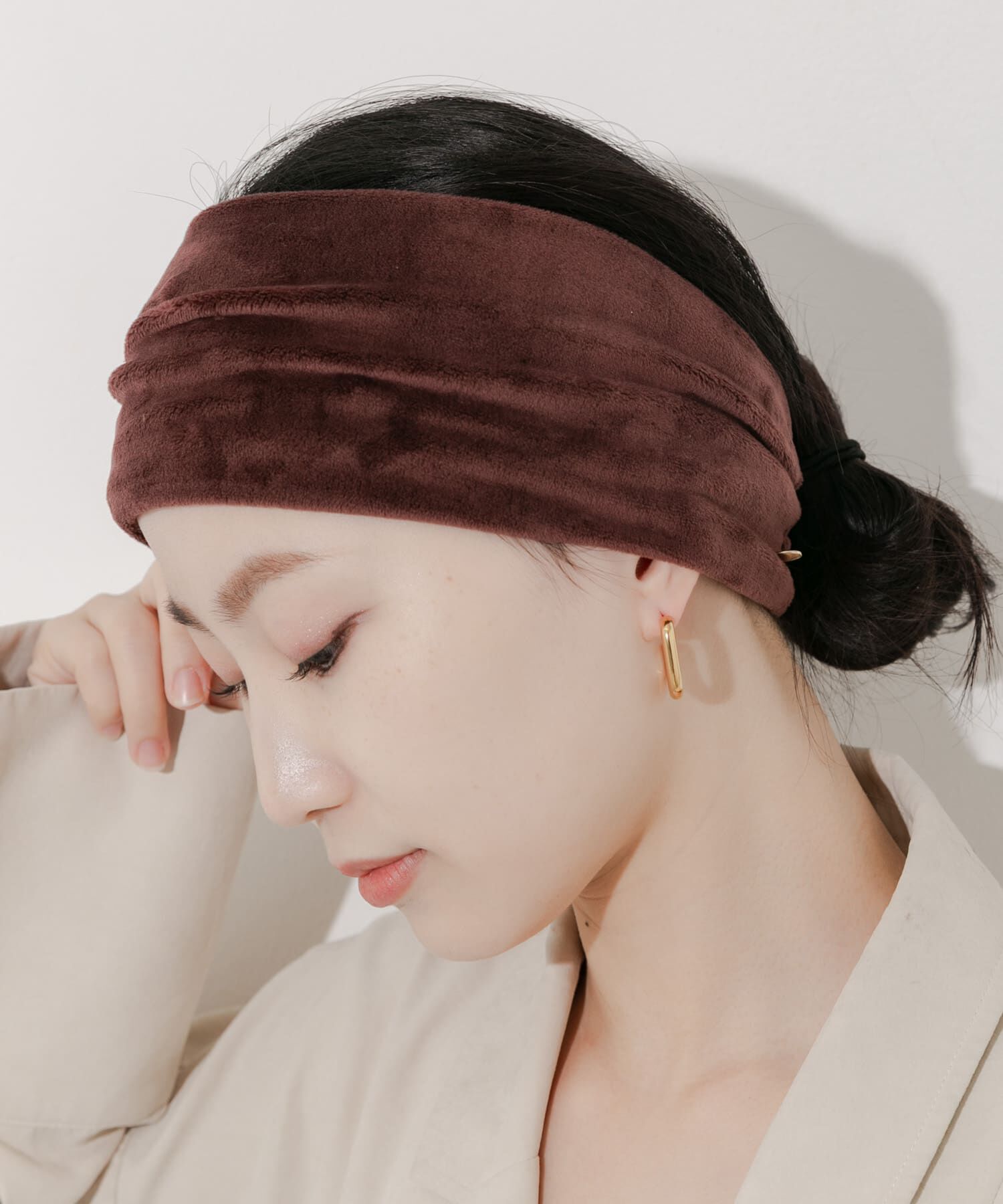 SMELLY「ベロアワイドヘアバンド」|ヘアバンド|