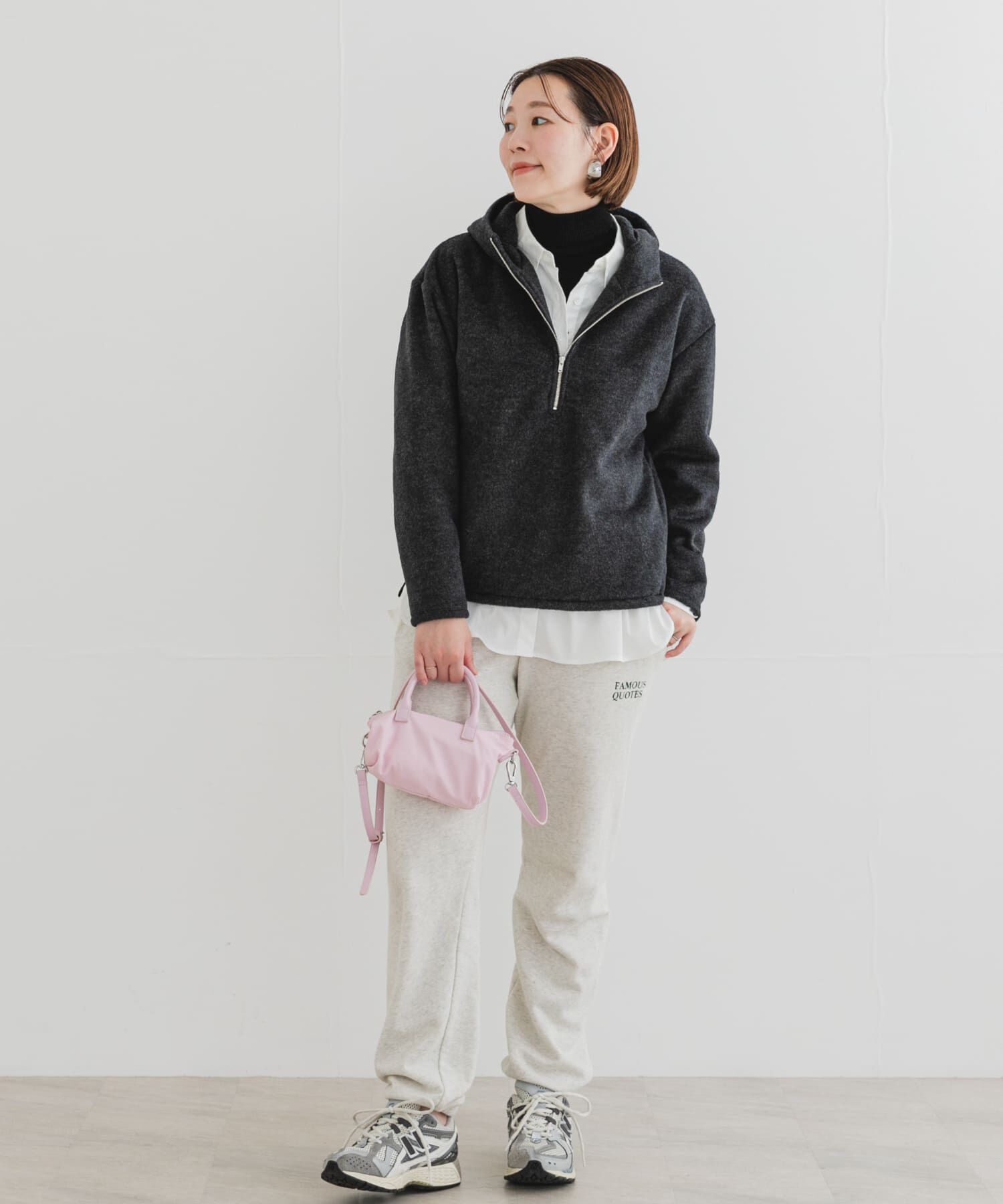 URBAN RESEARCH ROSSO「F by ROSSO　シャギーフリースハーフZIPパーカー」|パーカー|