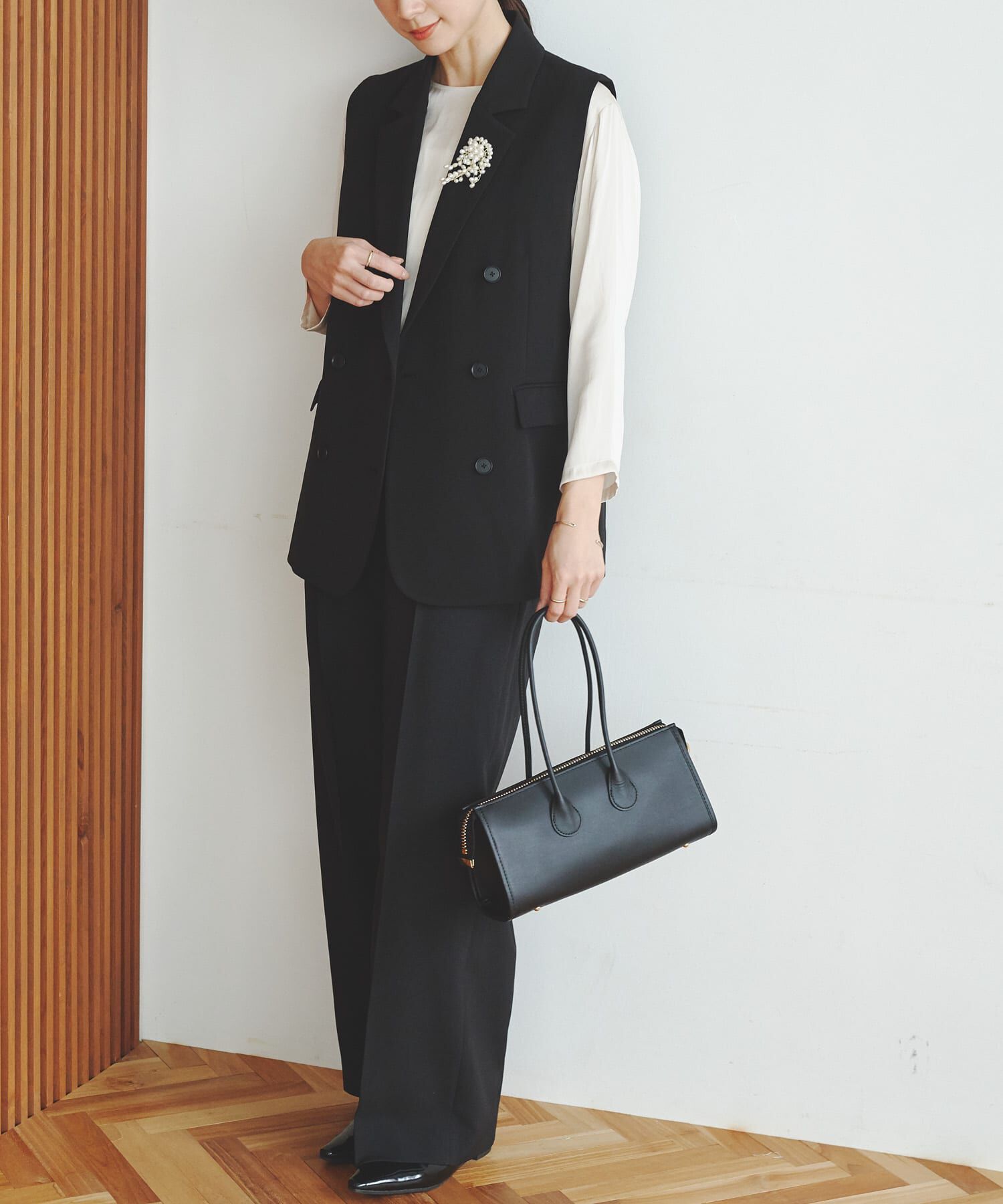 URBAN RESEARCH「『セットアップ対応』テーラードジレ」|ノーカラーコート|