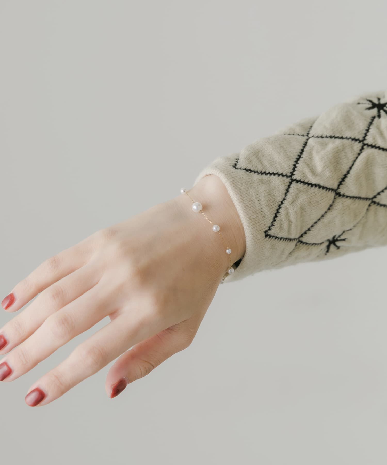 SMELLY「ステンレスパールブレスレット」|ブレスレット・バングル|