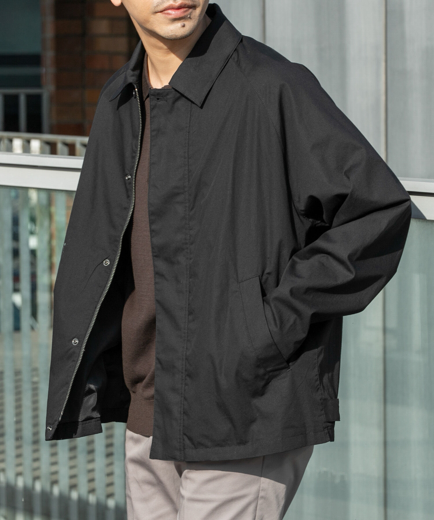 URBAN RESEARCH ROSSO「『撥水』タイプライターブルゾン」|ブルゾン・スタジャン|ブラック