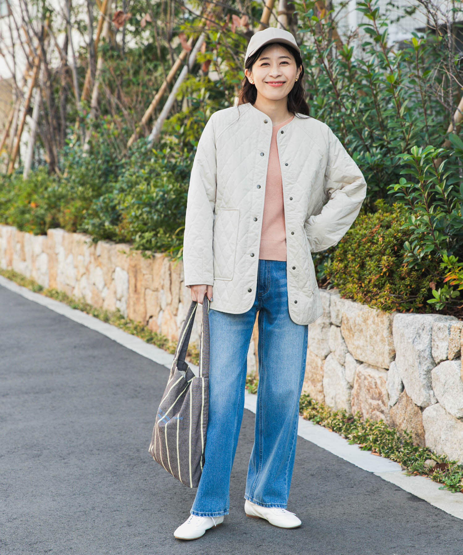 URBAN RESEARCH DOORS「『撥水』カポックキルトミドルジャケット」|ダウン|