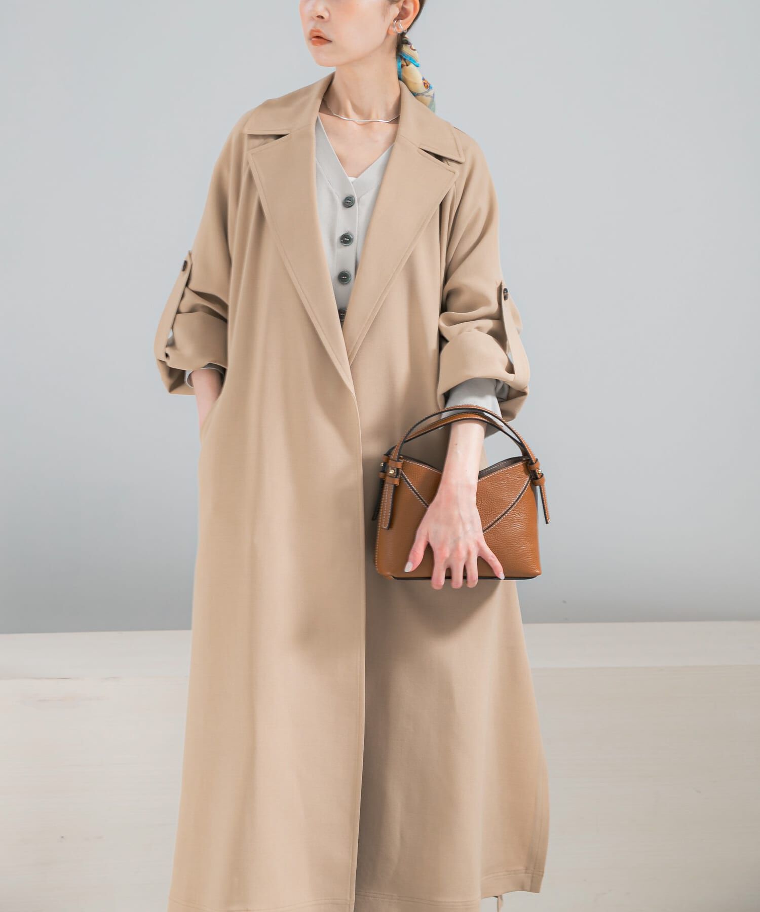 URBAN RESEARCH ROSSO「撥水 ロングガウンコート」|トレンチコート|