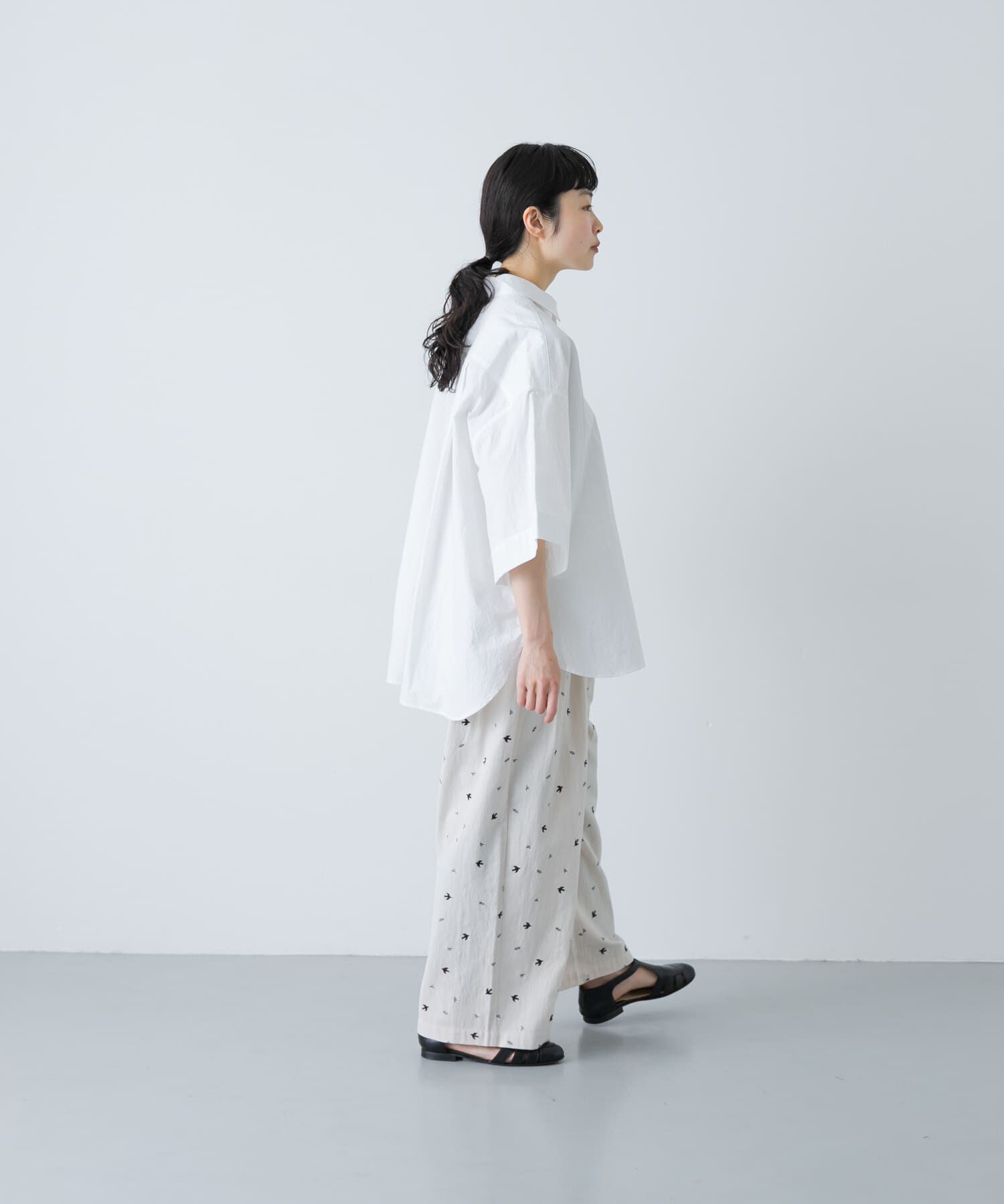 かぐれ「ツバメ刺繍イージーパンツ」|その他|