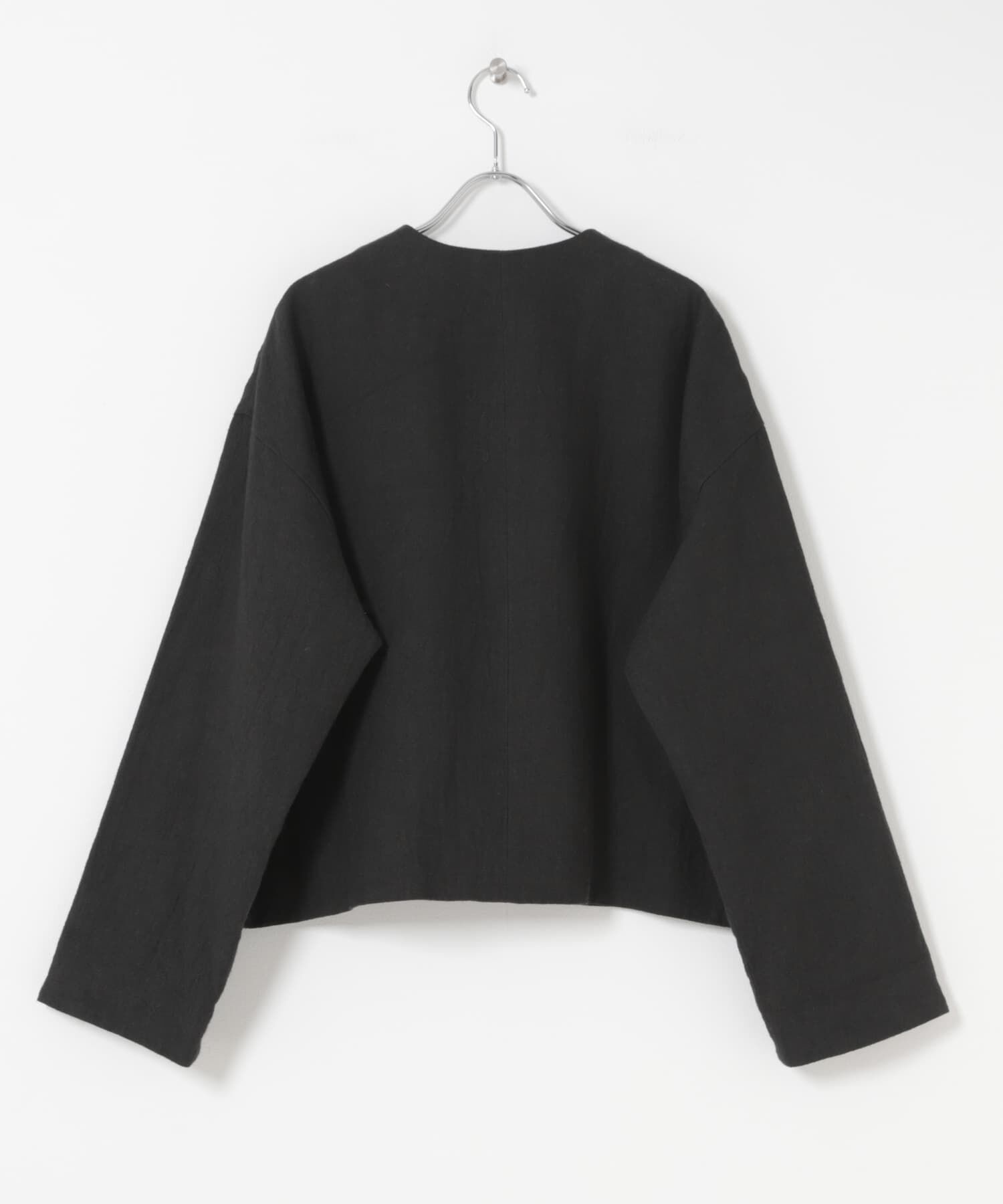 かぐれ「リネンラミーノーカラージャケット」|ノーカラージャケット|