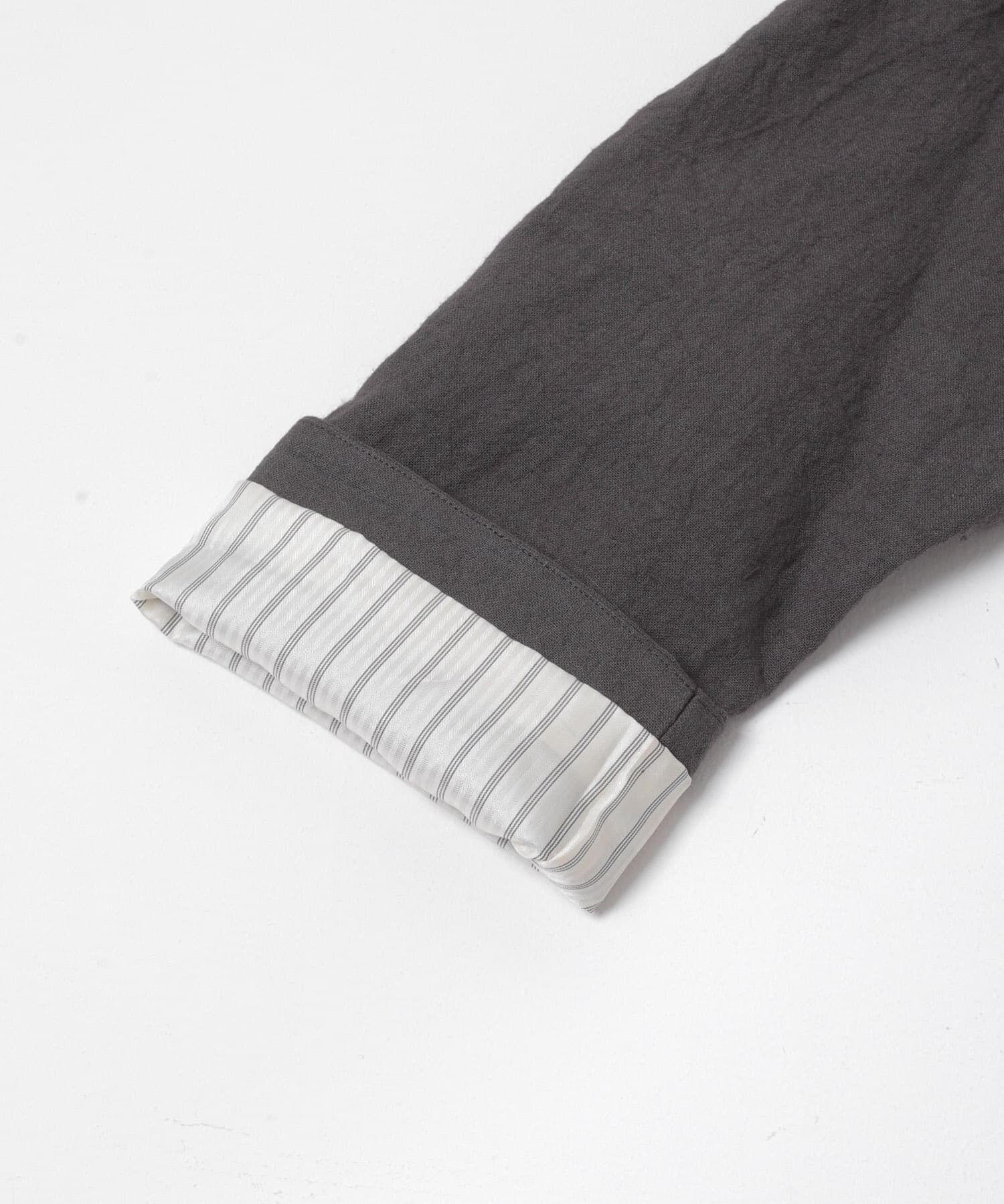 かぐれ「リネンラミーノーカラージャケット」|ノーカラージャケット|