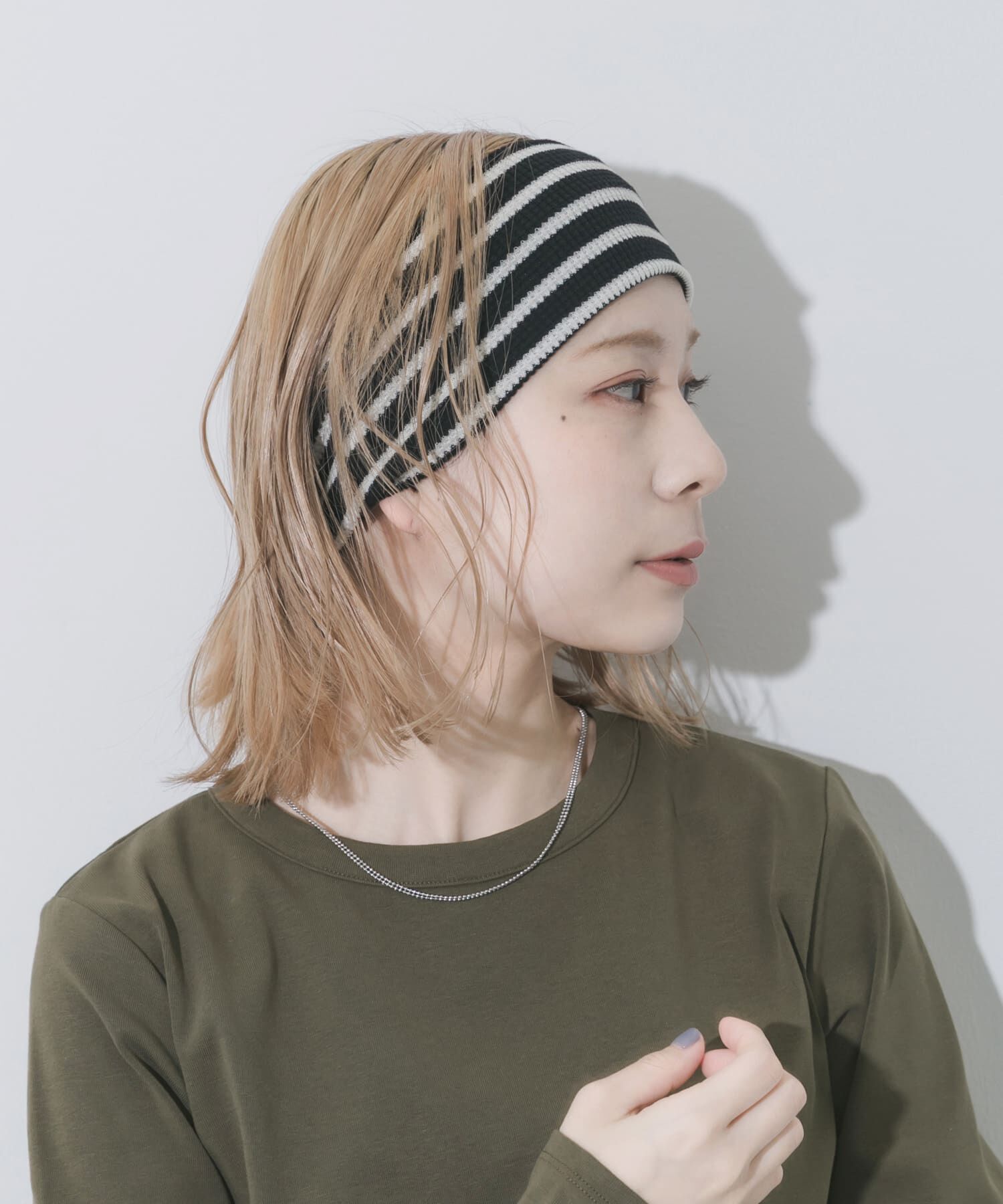 SMELLY「ボーダーワイドヘアバンド」|ヘアバンド|