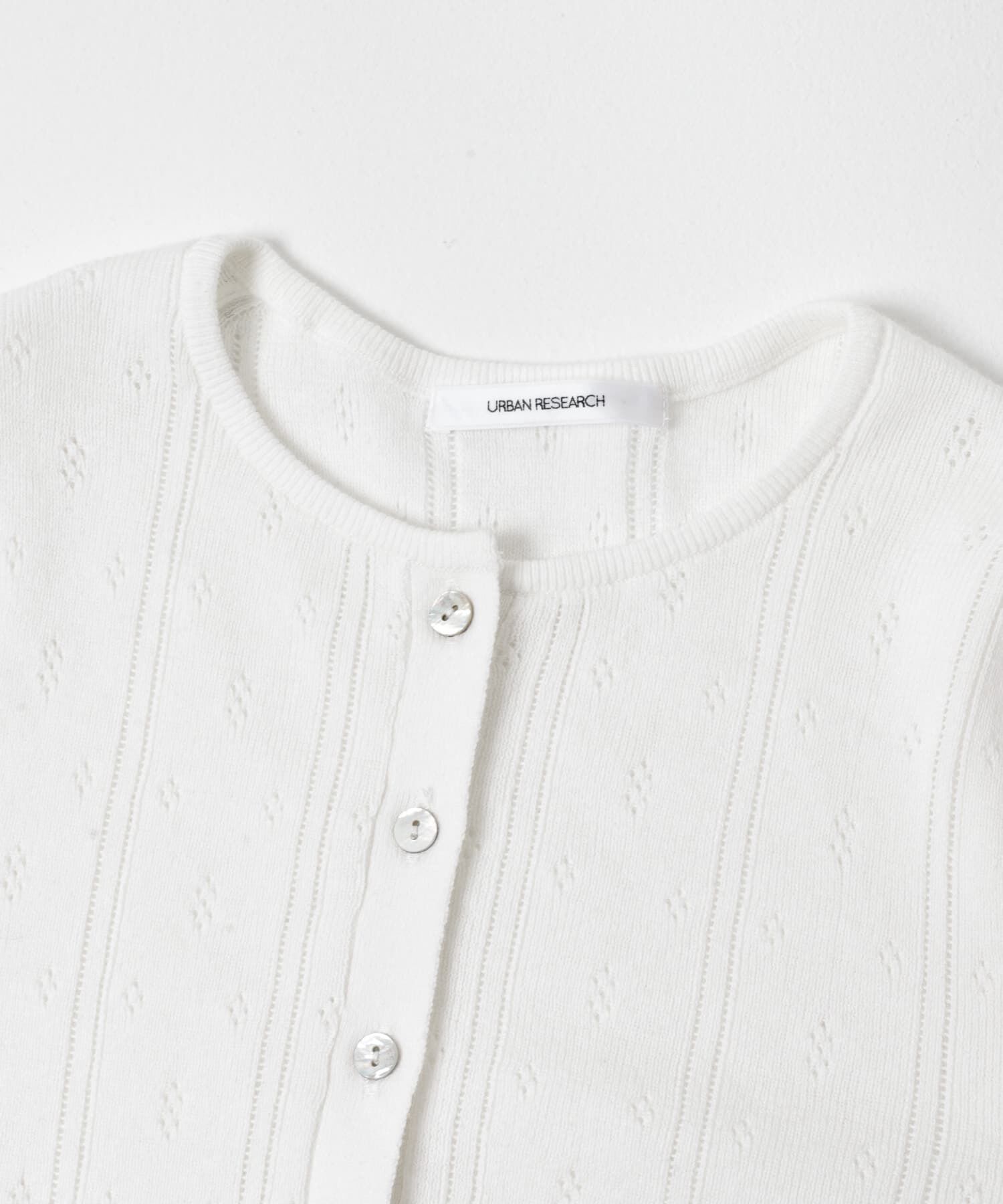 URBAN RESEARCH「パターンメッシュヘンリーネックニット」|ニット・セーター|