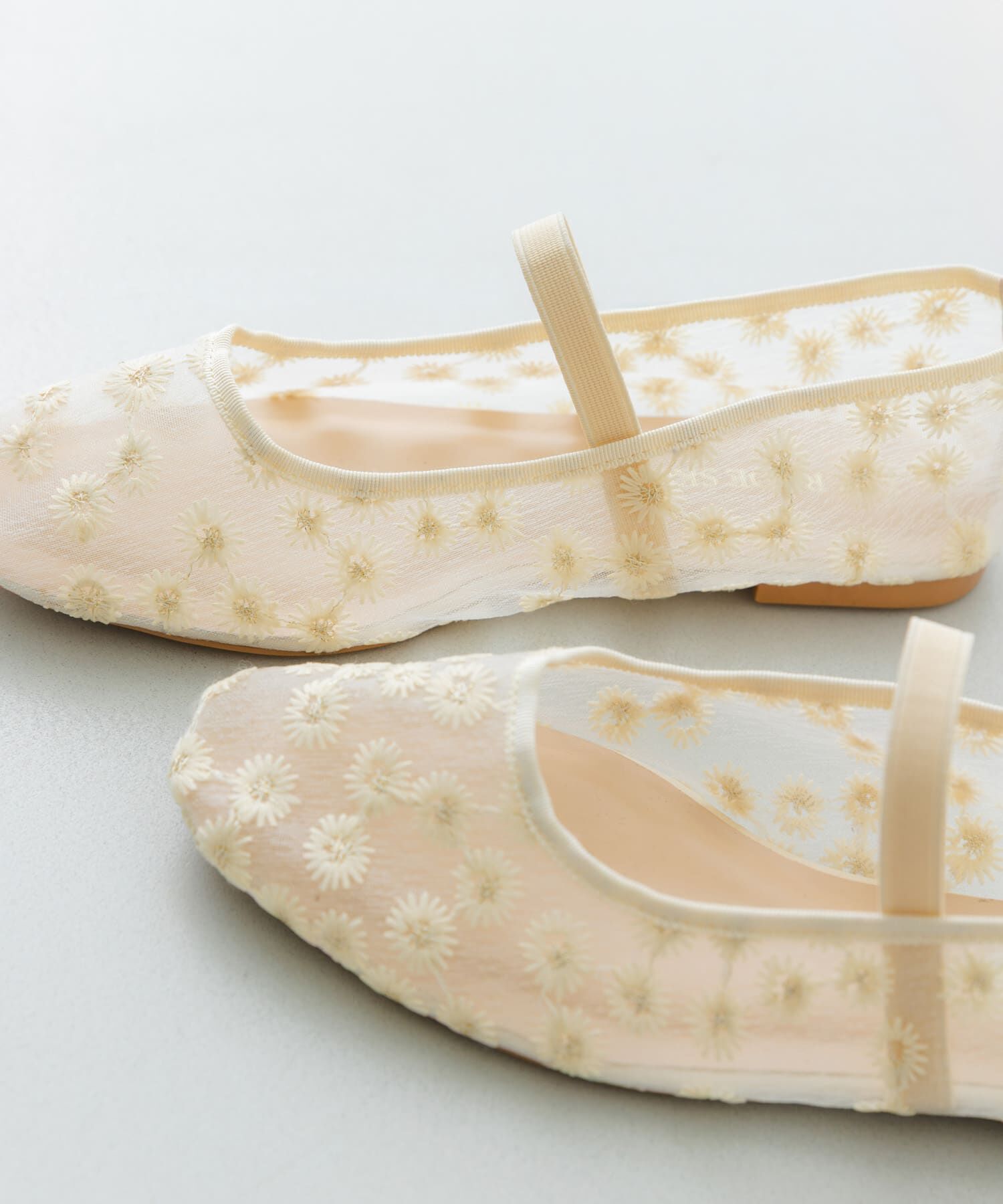 RODE SKO「フラワーシアーフラットシューズ」|バレエシューズ|