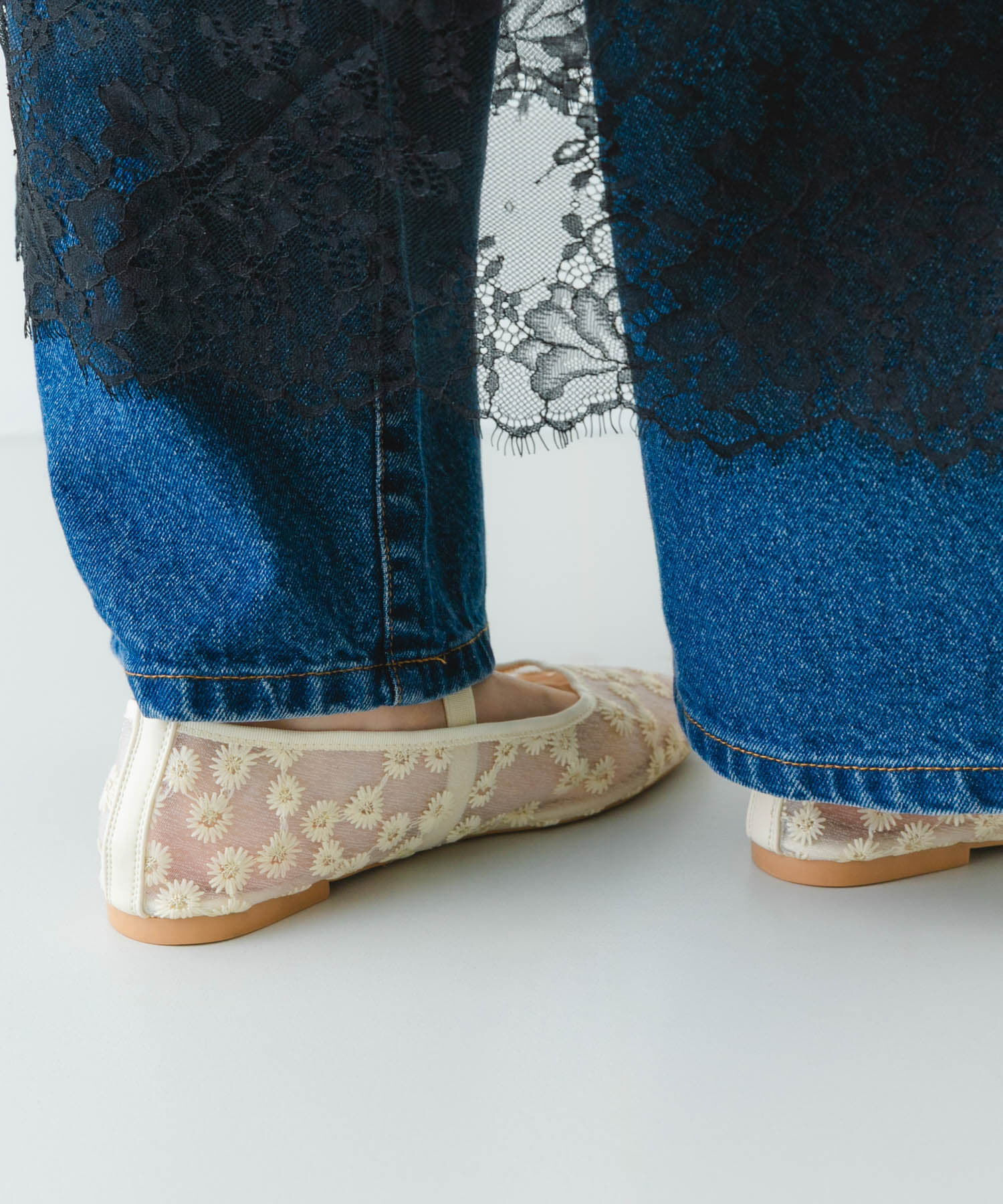 RODE SKO「フラワーシアーフラットシューズ」|バレエシューズ|