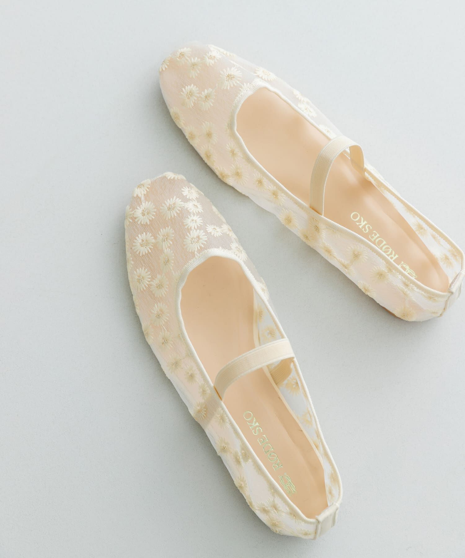 RODE SKO「フラワーシアーフラットシューズ」|バレエシューズ|
