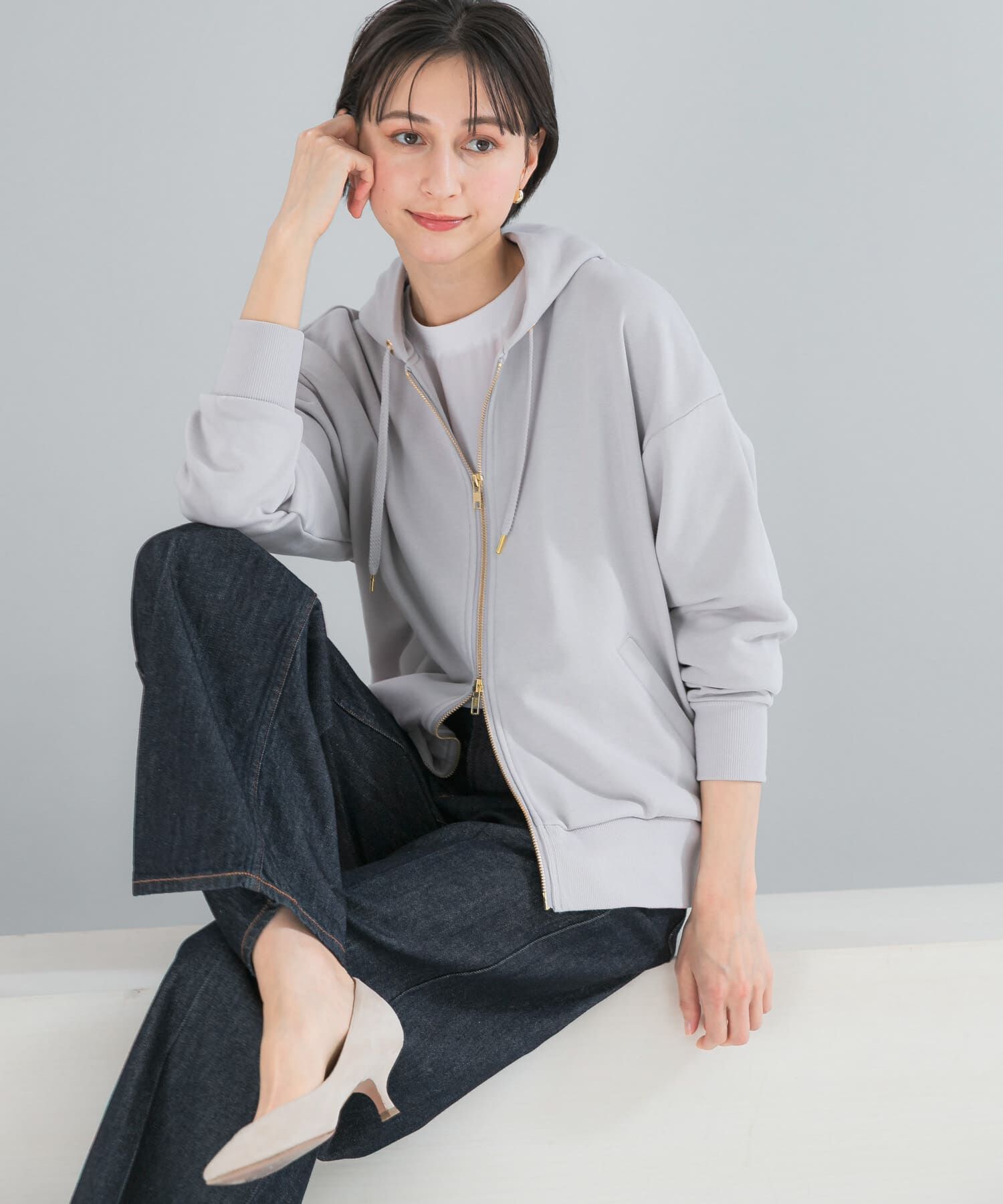 URBAN RESEARCH ROSSO「『WEB限定』『UR TECH』オーバーZIPパーカー」|パーカー|