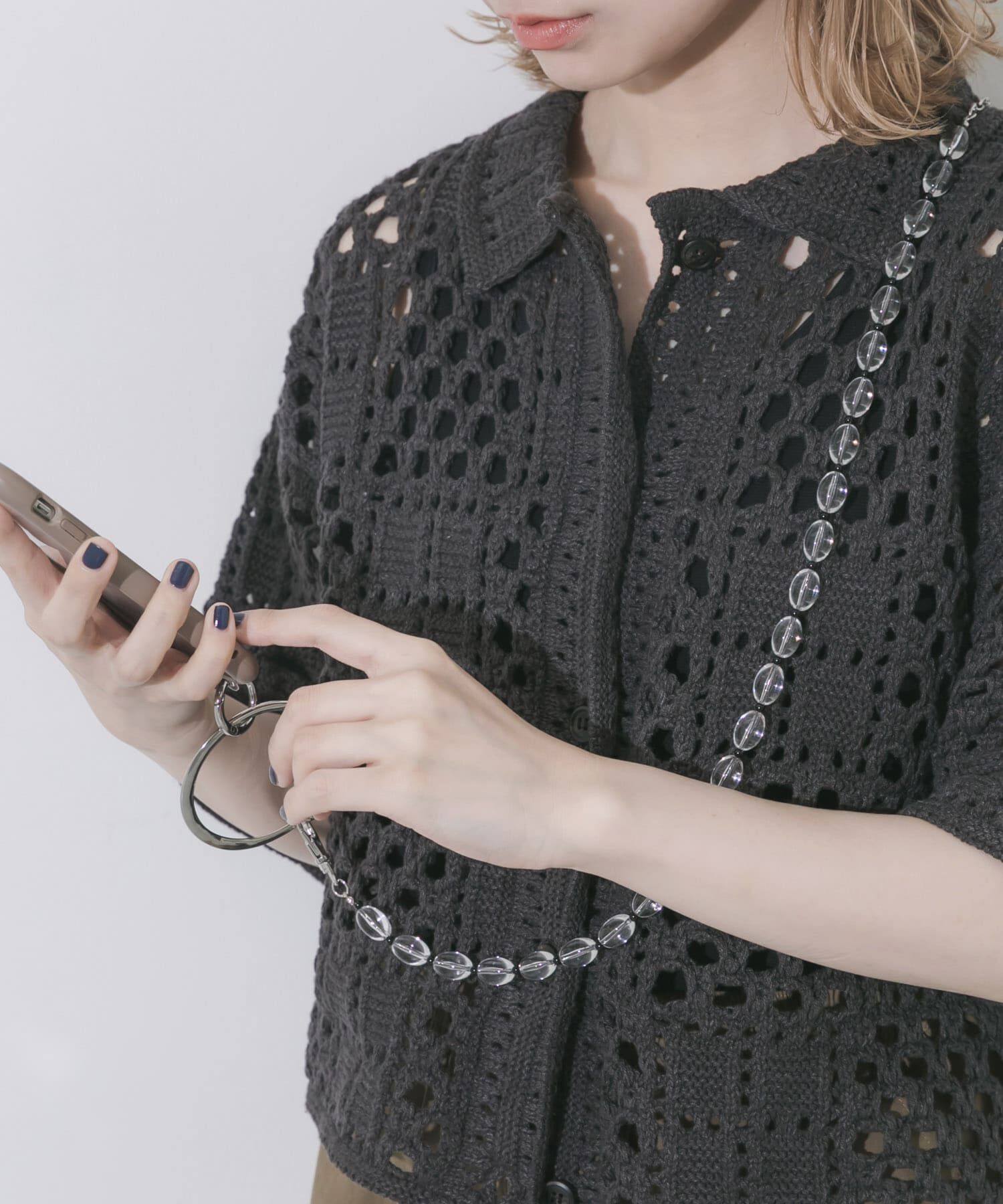 SMELLY「ビーズチェーンマルチショルダー」|モバイルケース|