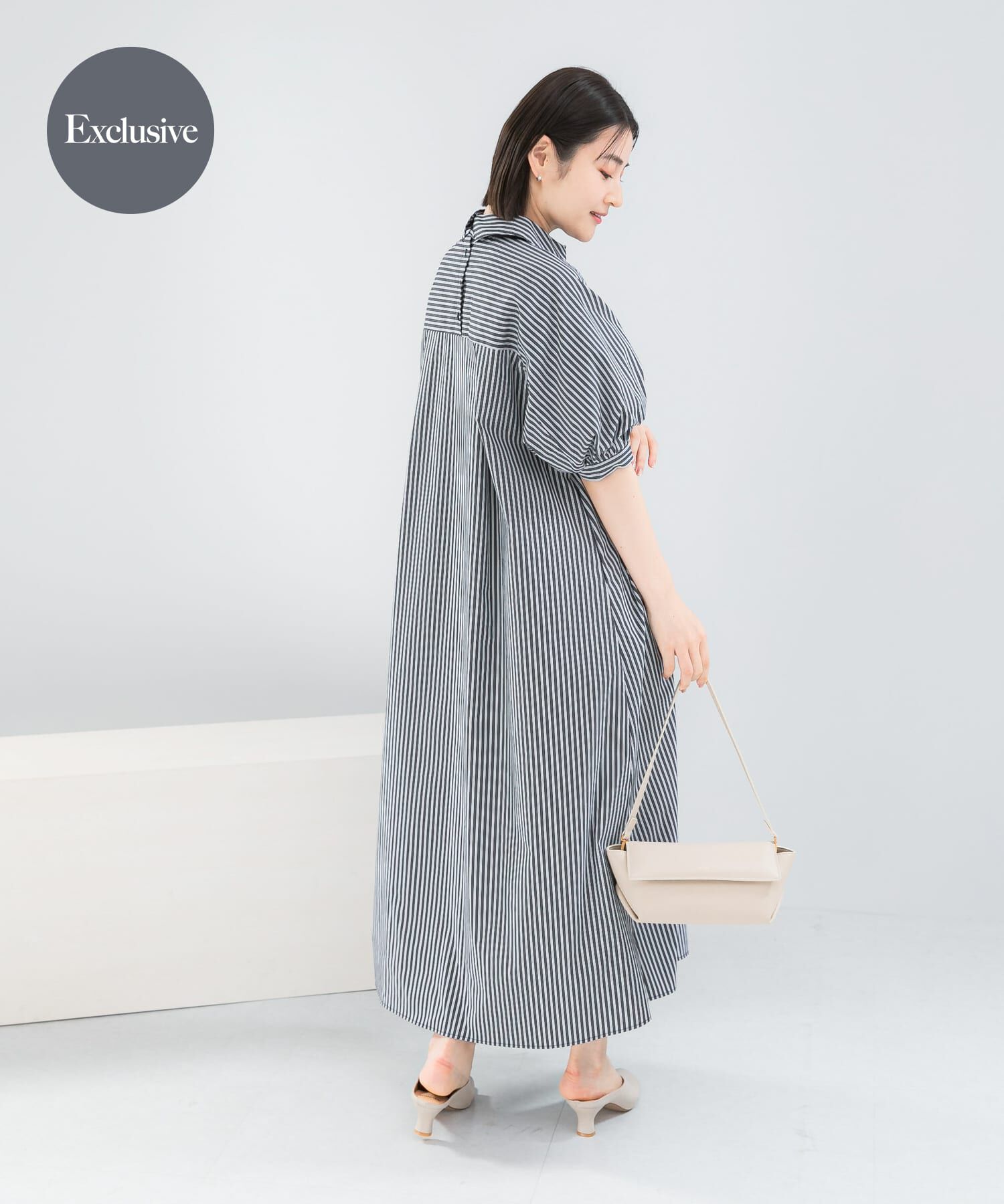 URBAN RESEARCH ROSSO「『別注』ELENDEEK&times;ROSSO　RELAXY SHIRT ONE-PIECE」|ワンピース|ブラック系その他