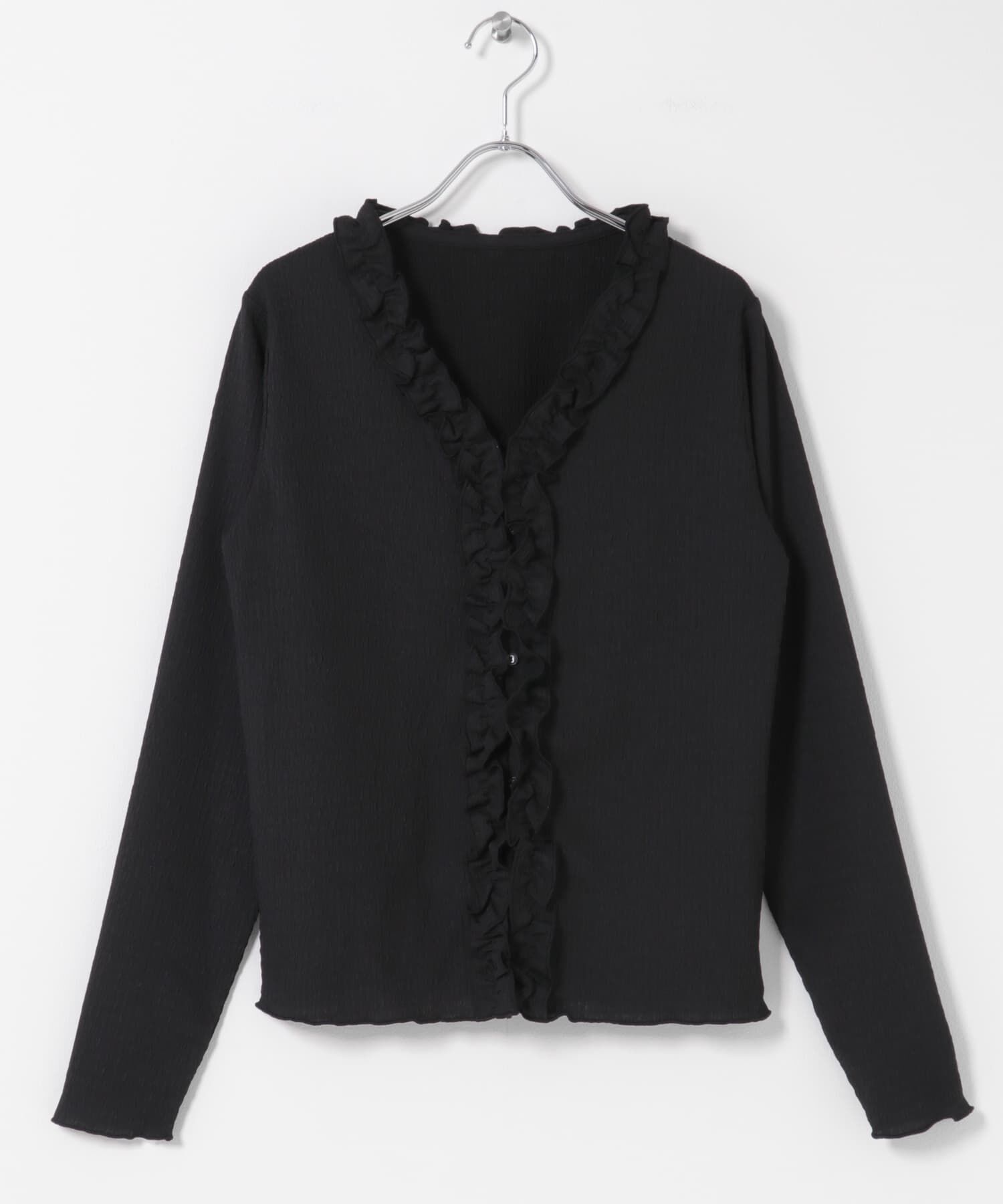 Sonny Label 「『WEB限定』ワッフルフリルVネックカーディガン」|カーディガン|