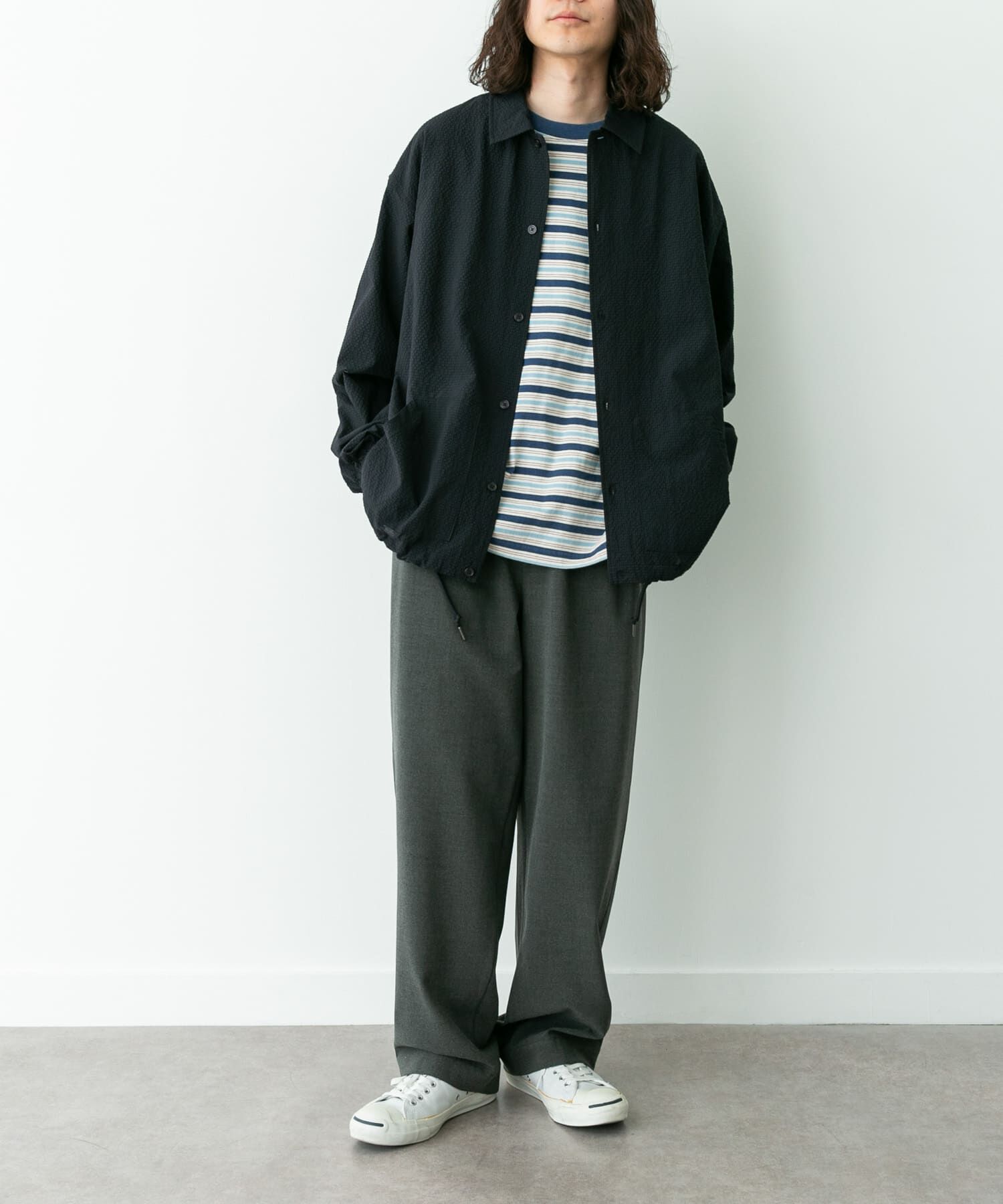 Sonny Label 「シアサッカーコーチジャケット」|ブルゾン・スタジャン|